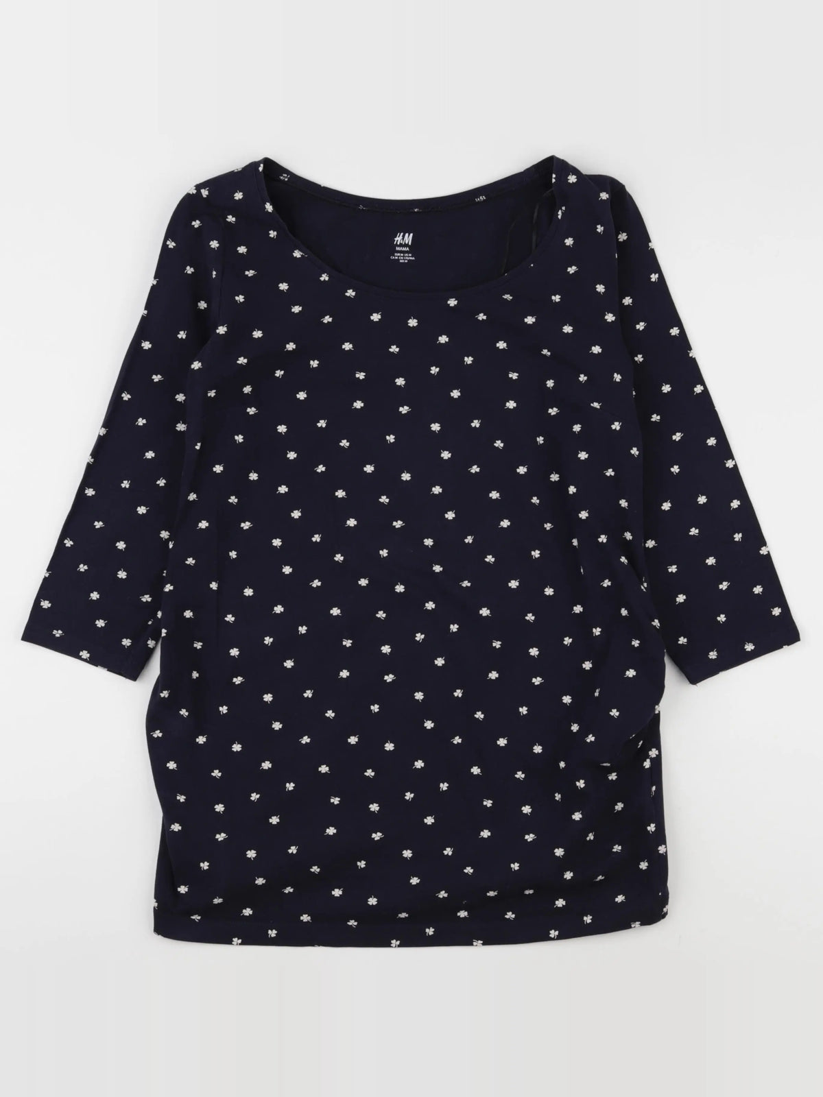 H&M - robe grossesse bleu, blanc - m