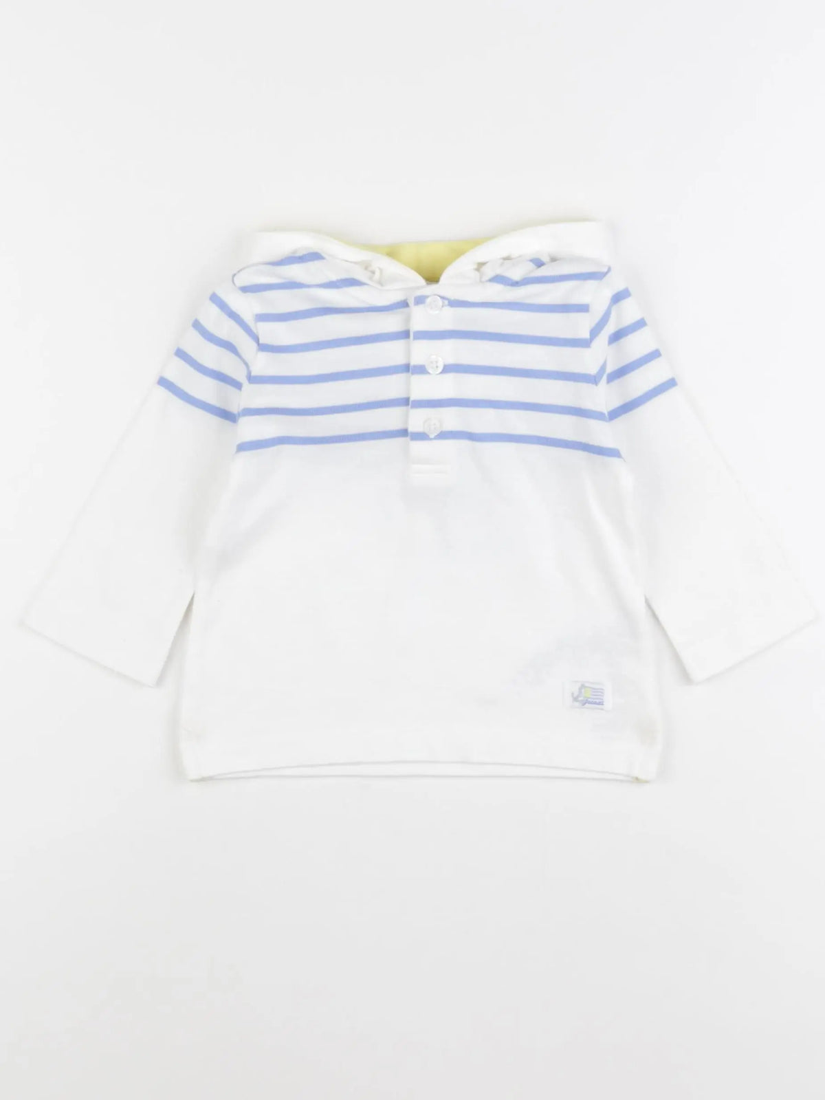 Jacadi - tee-shirt blanc, bleu - 12 mois