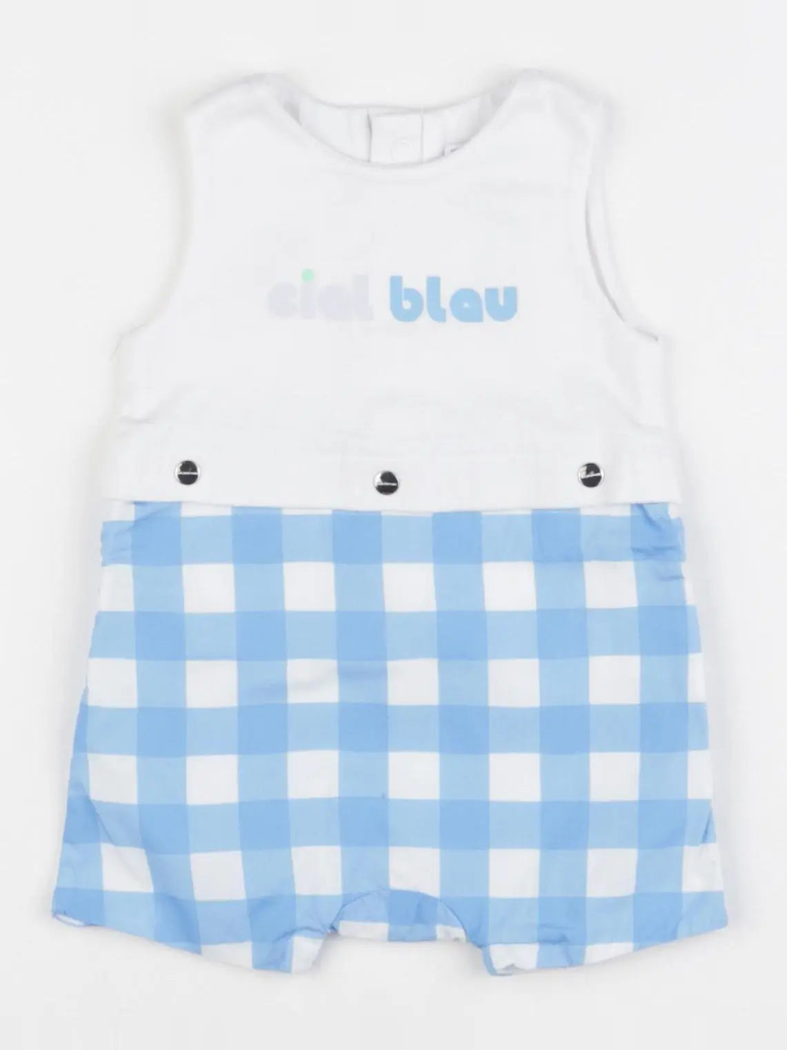 Jacadi - combinaison blanc, bleu - 3 mois