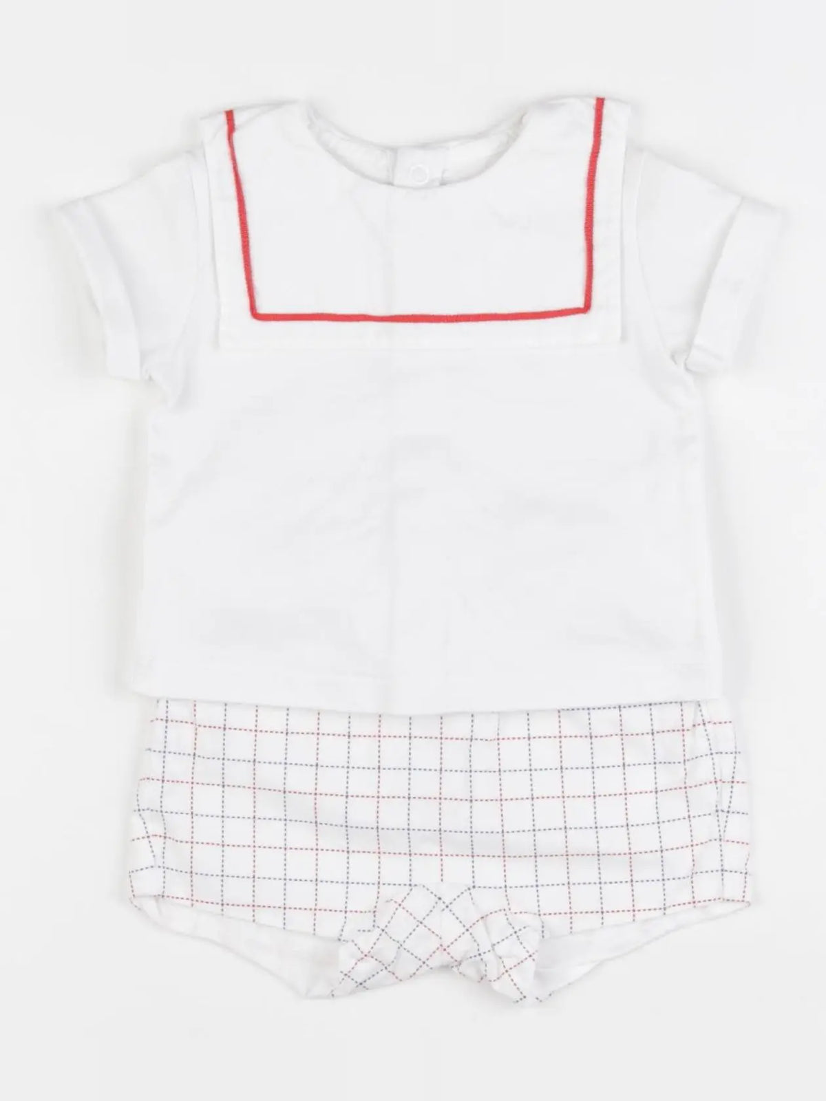 Jacadi - ensemble blanc, bleu, rouge - 3 mois