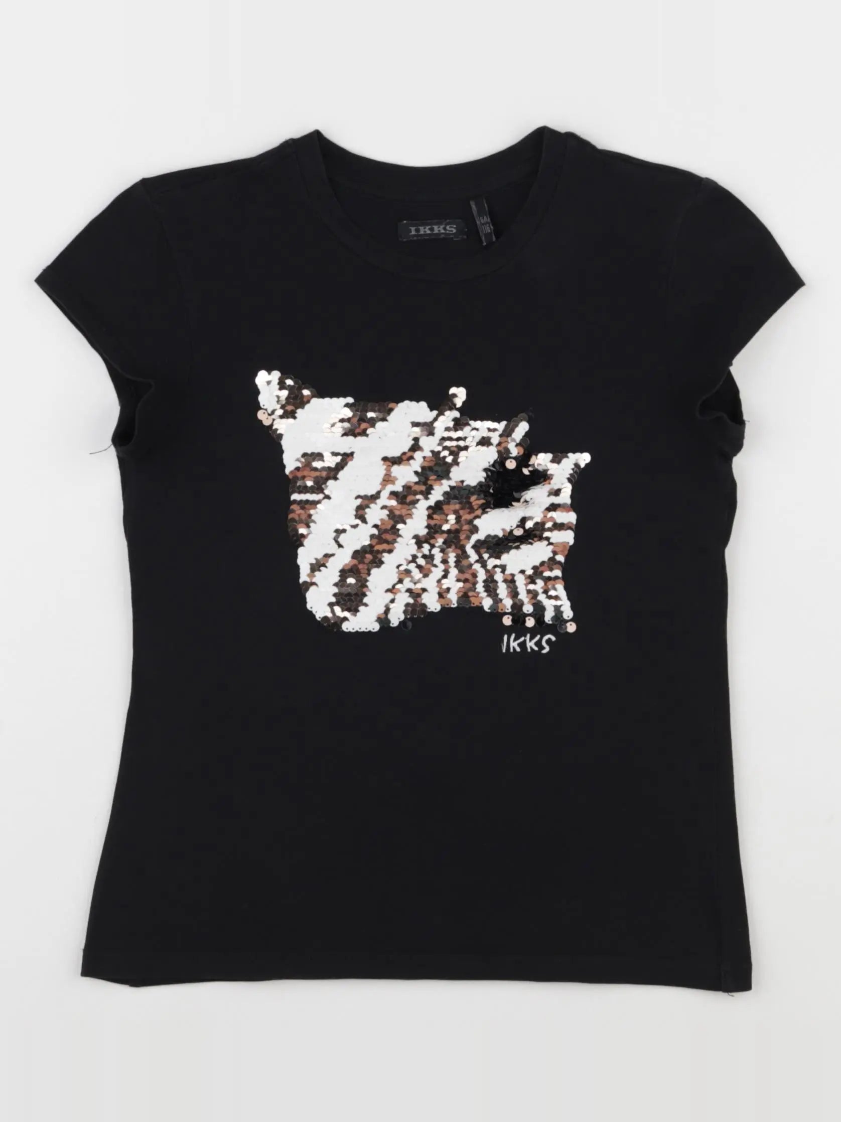 IKKS - tee-shirt noir, or - 6 ans