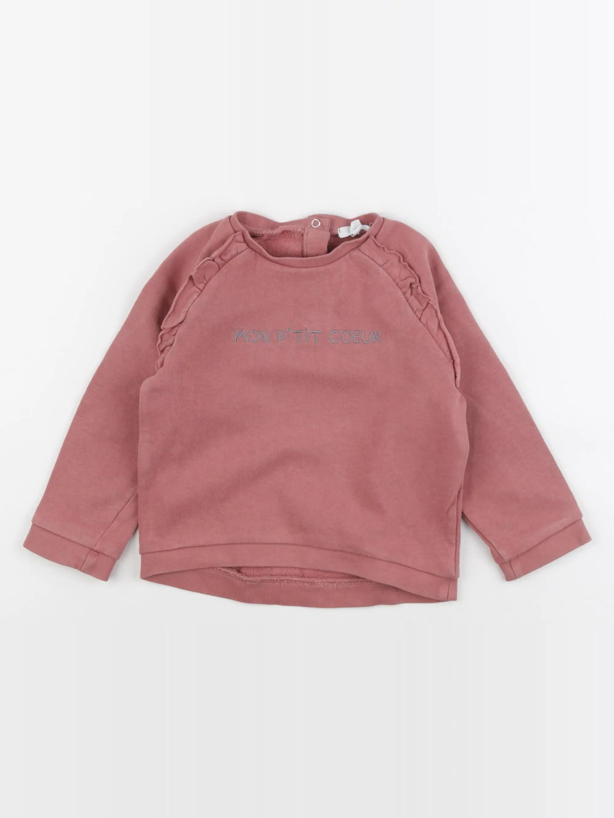 Vertbaudet - sweat rose - 24 mois