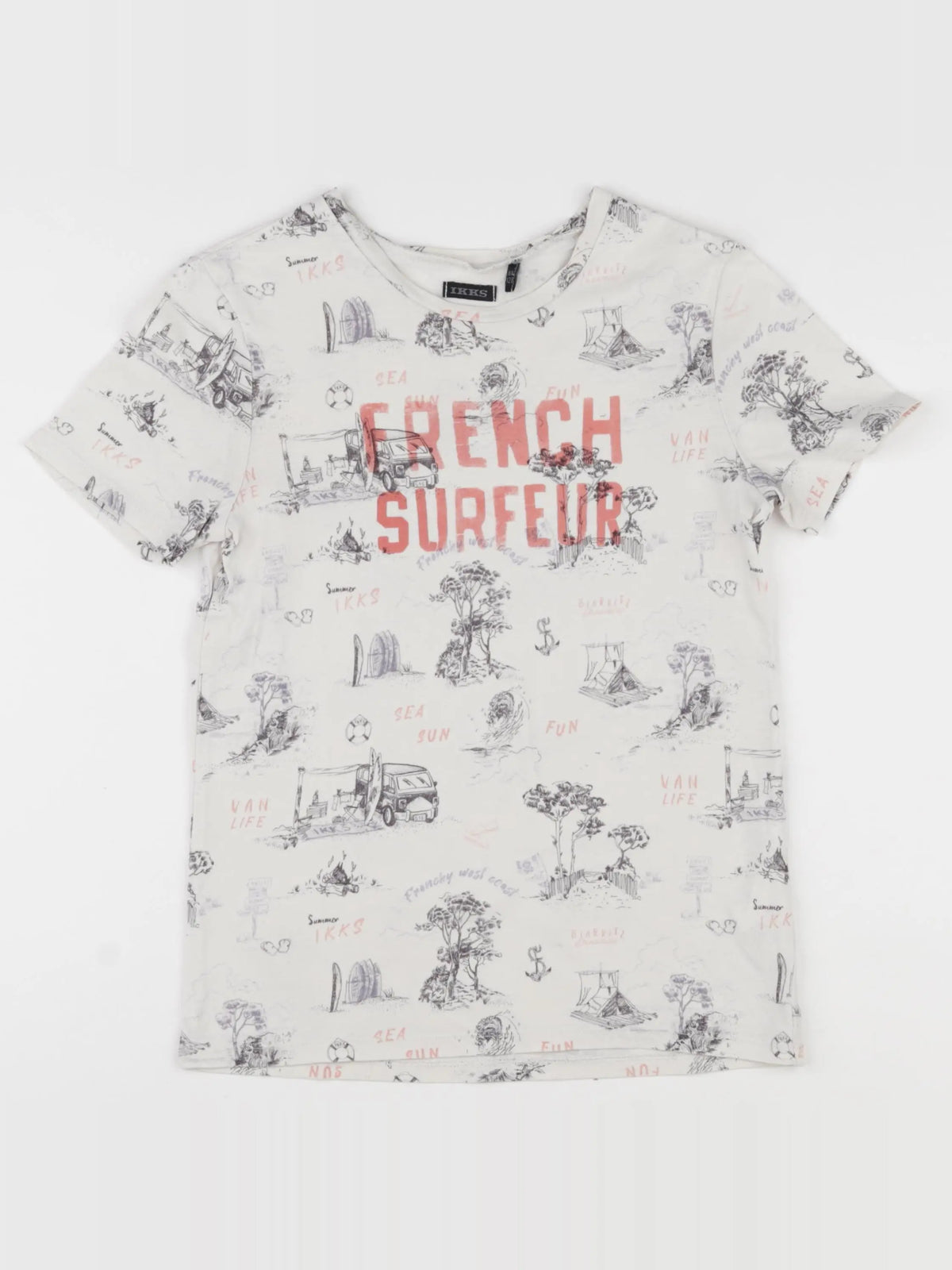 IKKS - tee-shirt multicolore - 8 ans