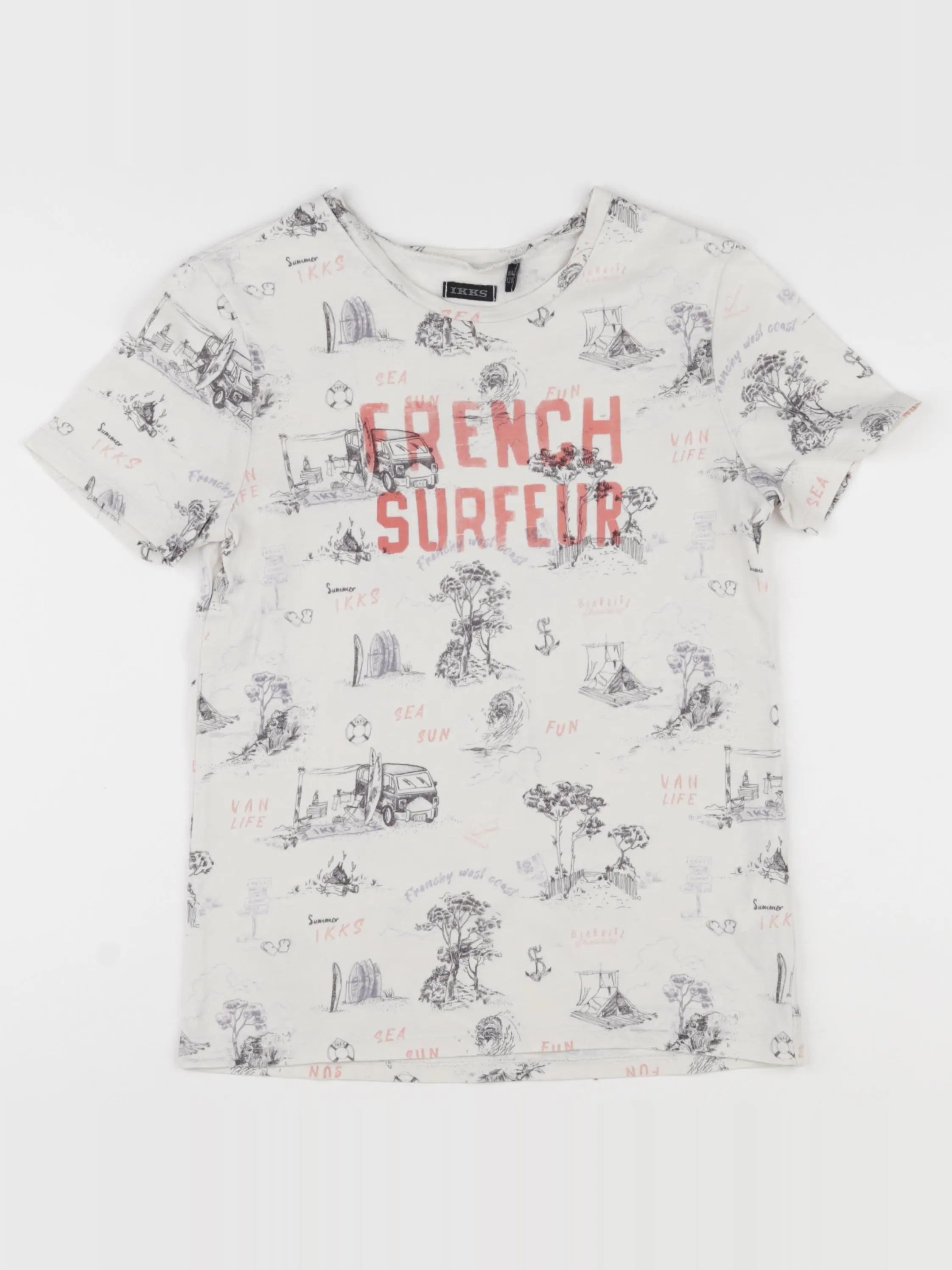 IKKS - tee-shirt multicolore - 8 ans