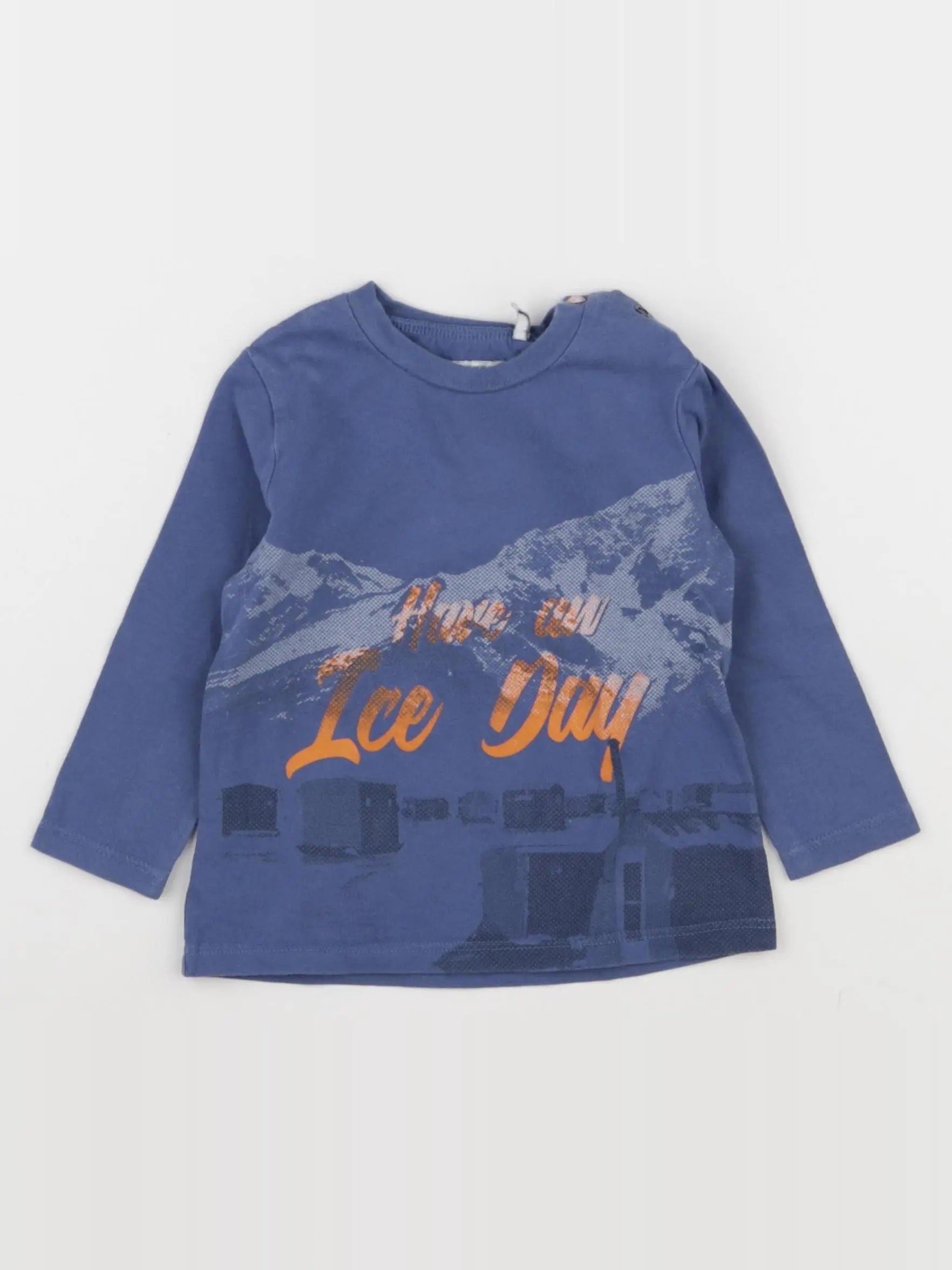 IKKS - tee-shirt bleu - 12 mois