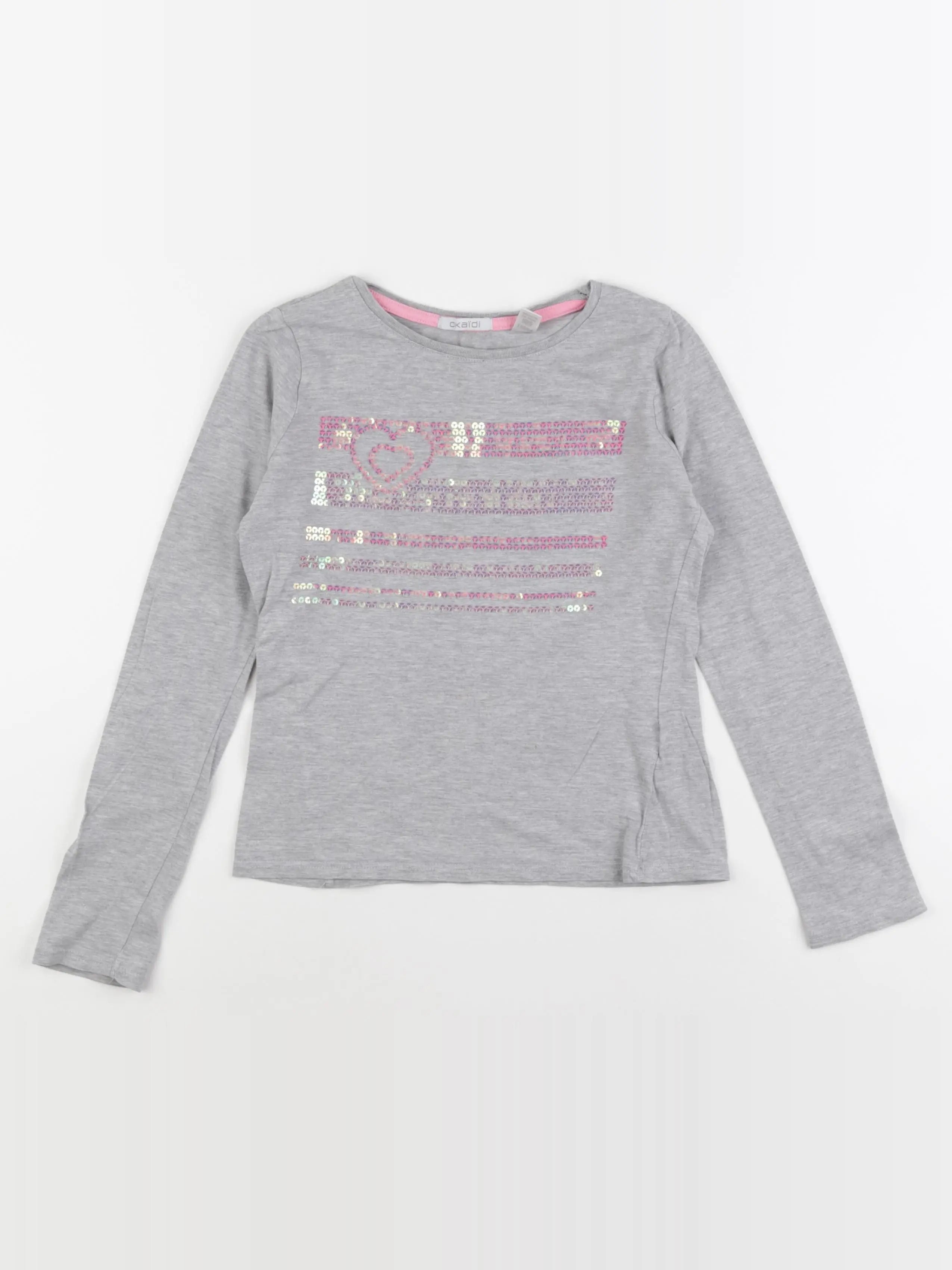 Okaidi - tee-shirt gris - 10 ans