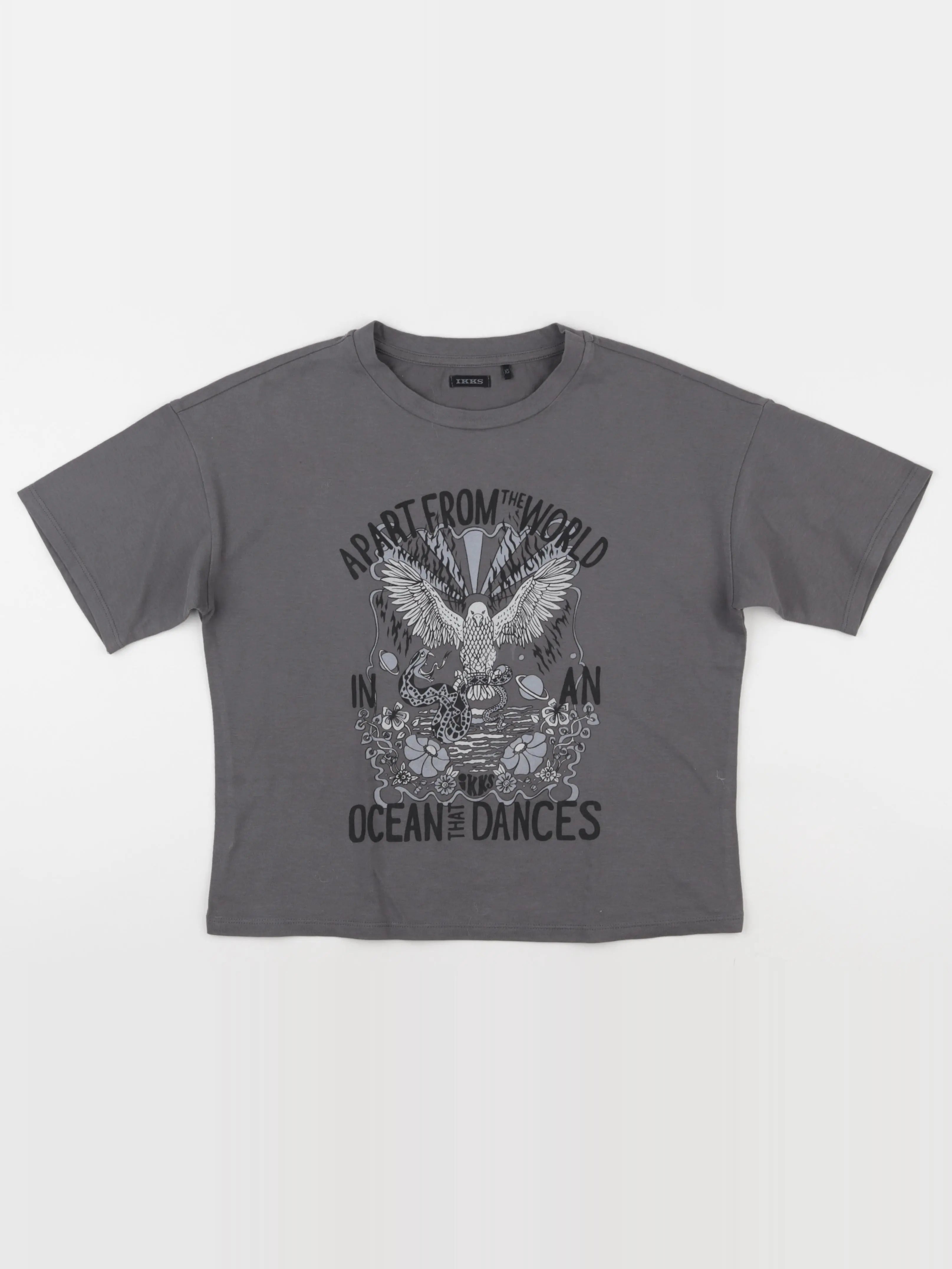 IKKS - tee-shirt gris - 12 ans
