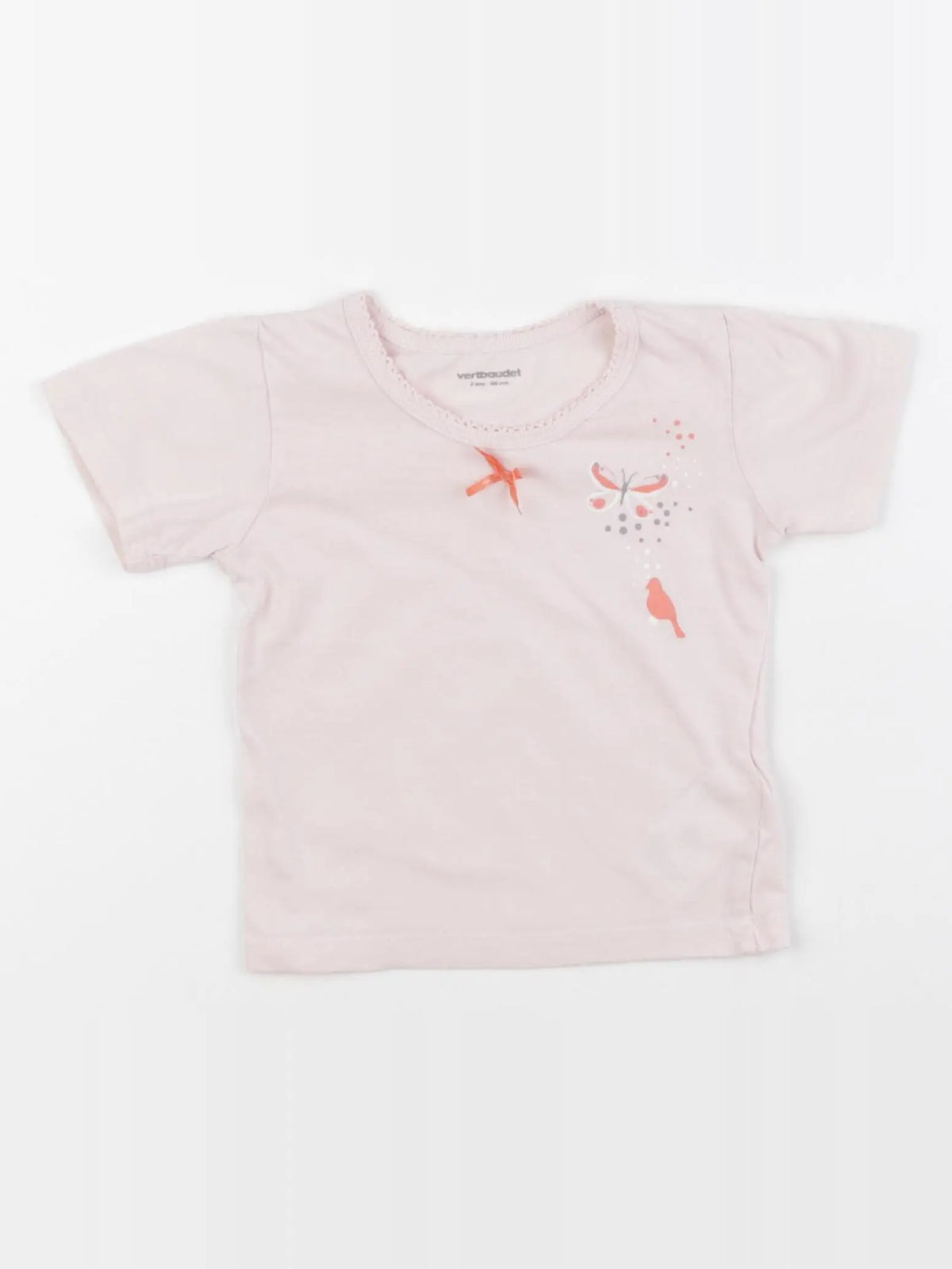 Vertbaudet - maillot de corps rose - 2 ans