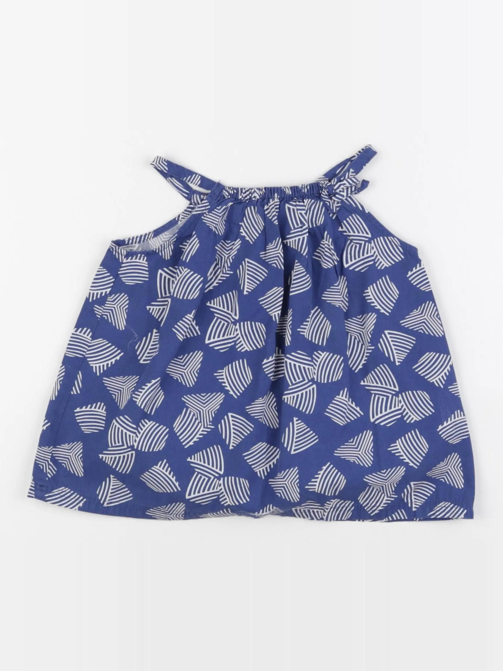 Okaidi - blouse blanc, bleu - 4 ans