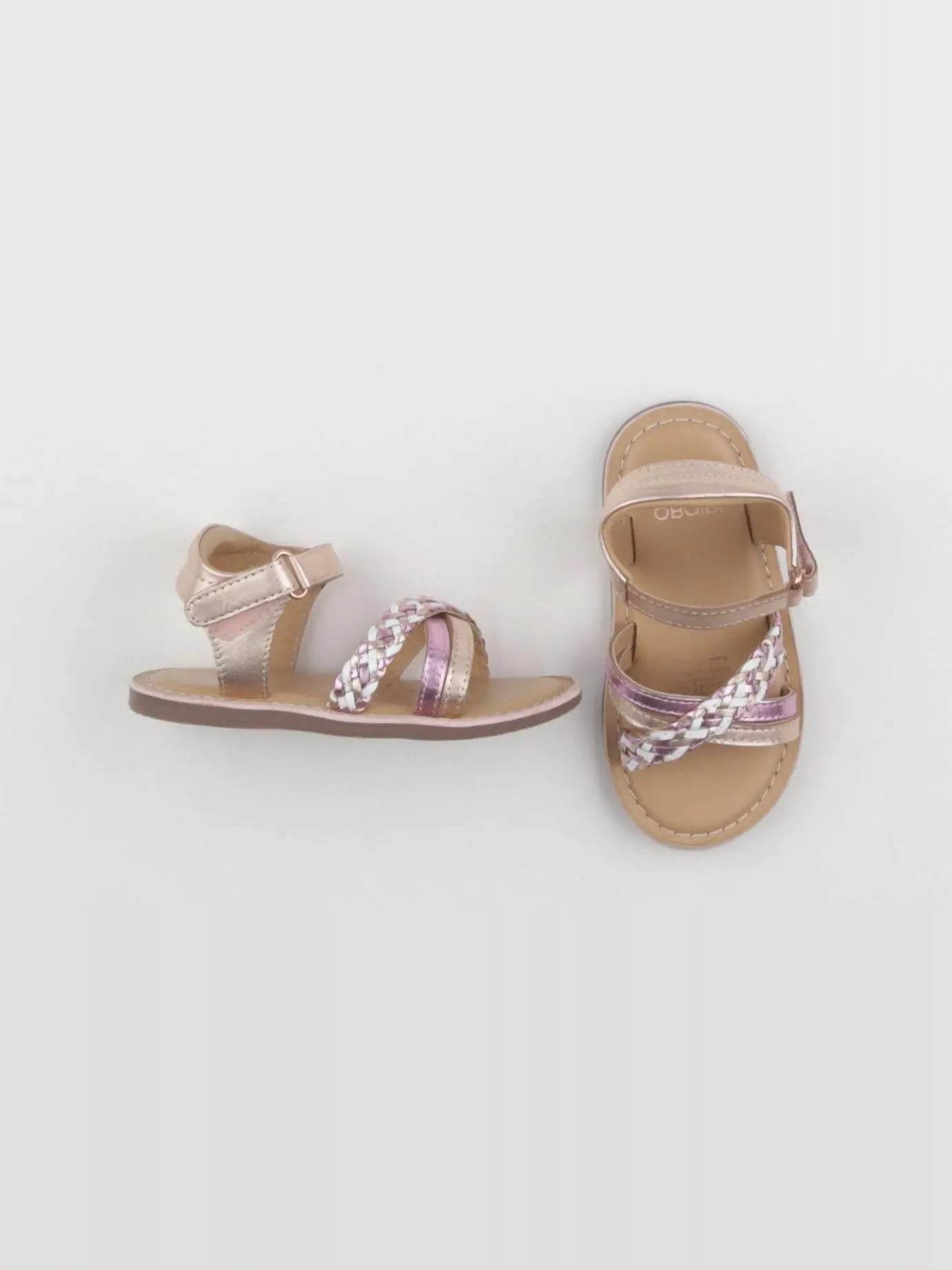 Obaïbi - sandales marron, rose - pointure 24