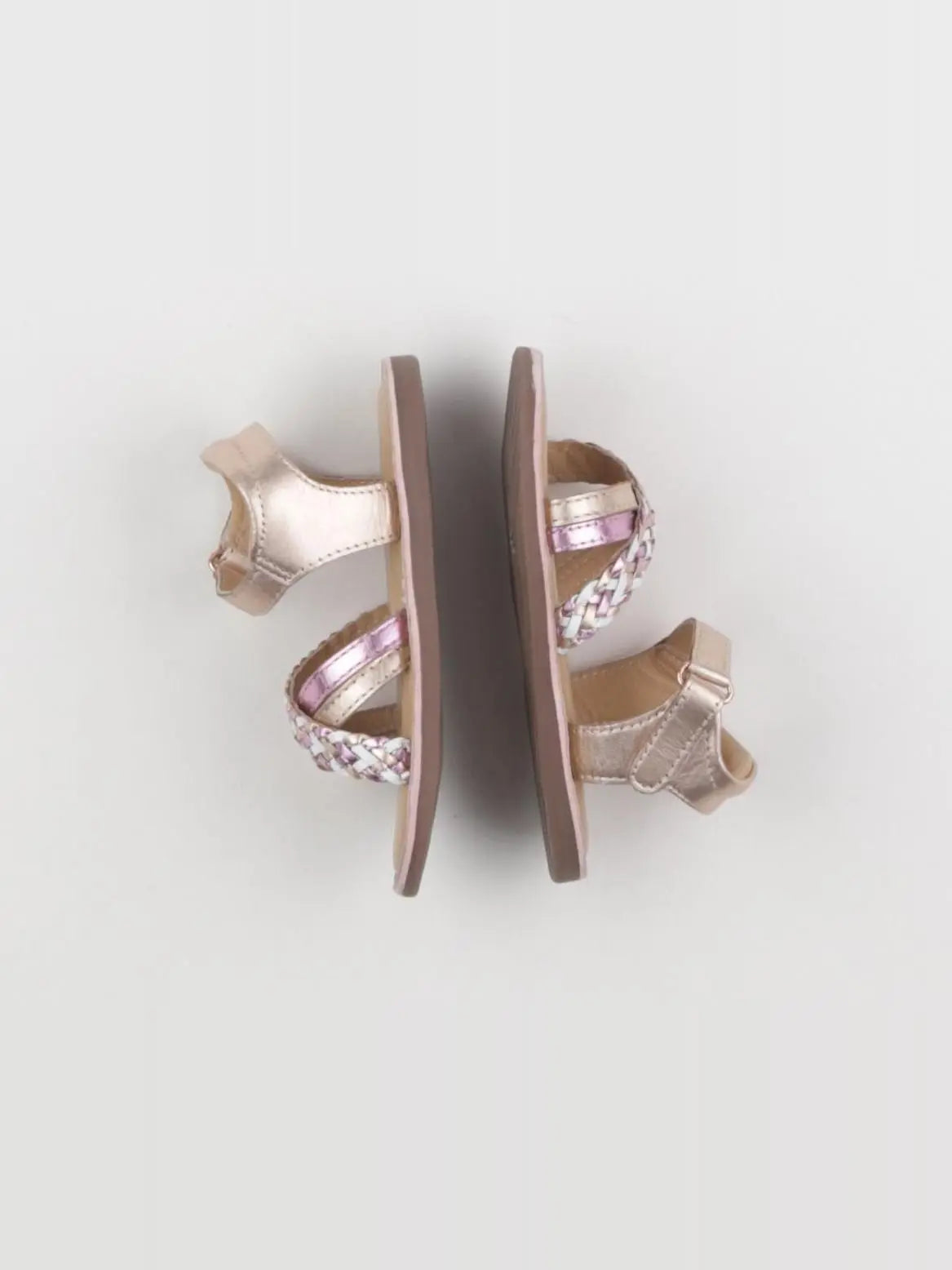 Obaïbi - sandales marron, rose - pointure 24