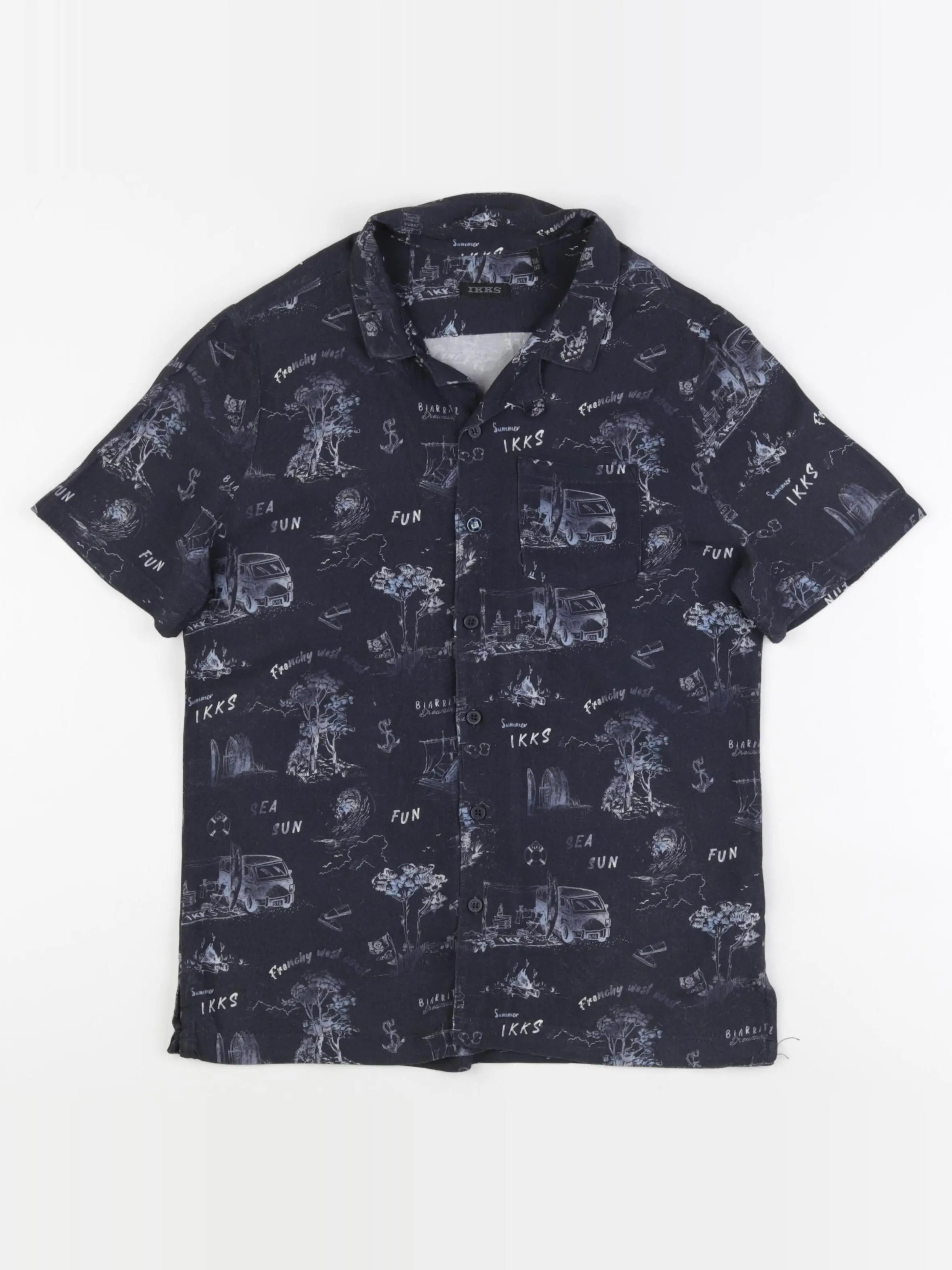 IKKS - chemise bleu - 10 ans