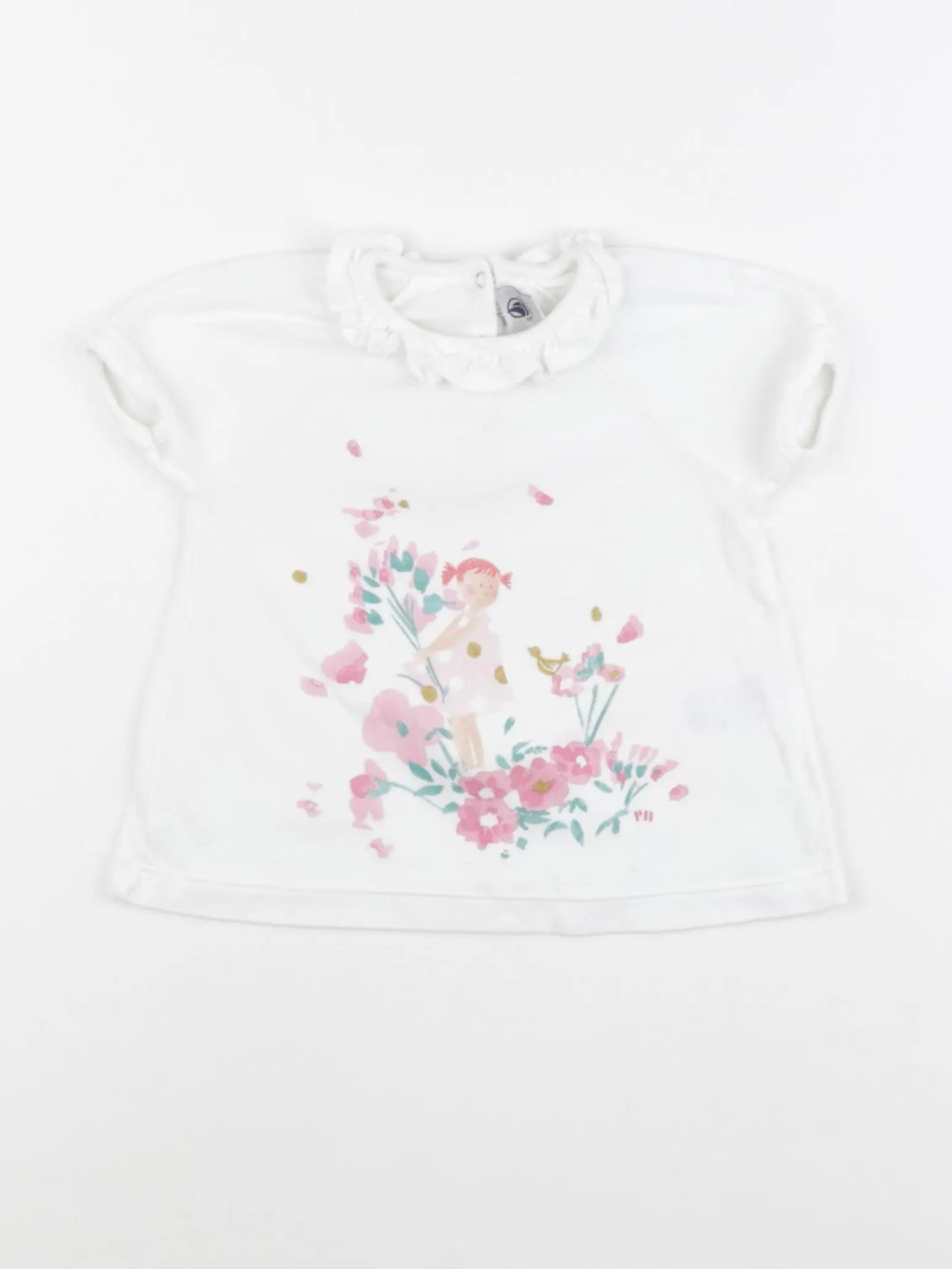 Petit Bateau - tee-shirt blanc - 18 mois