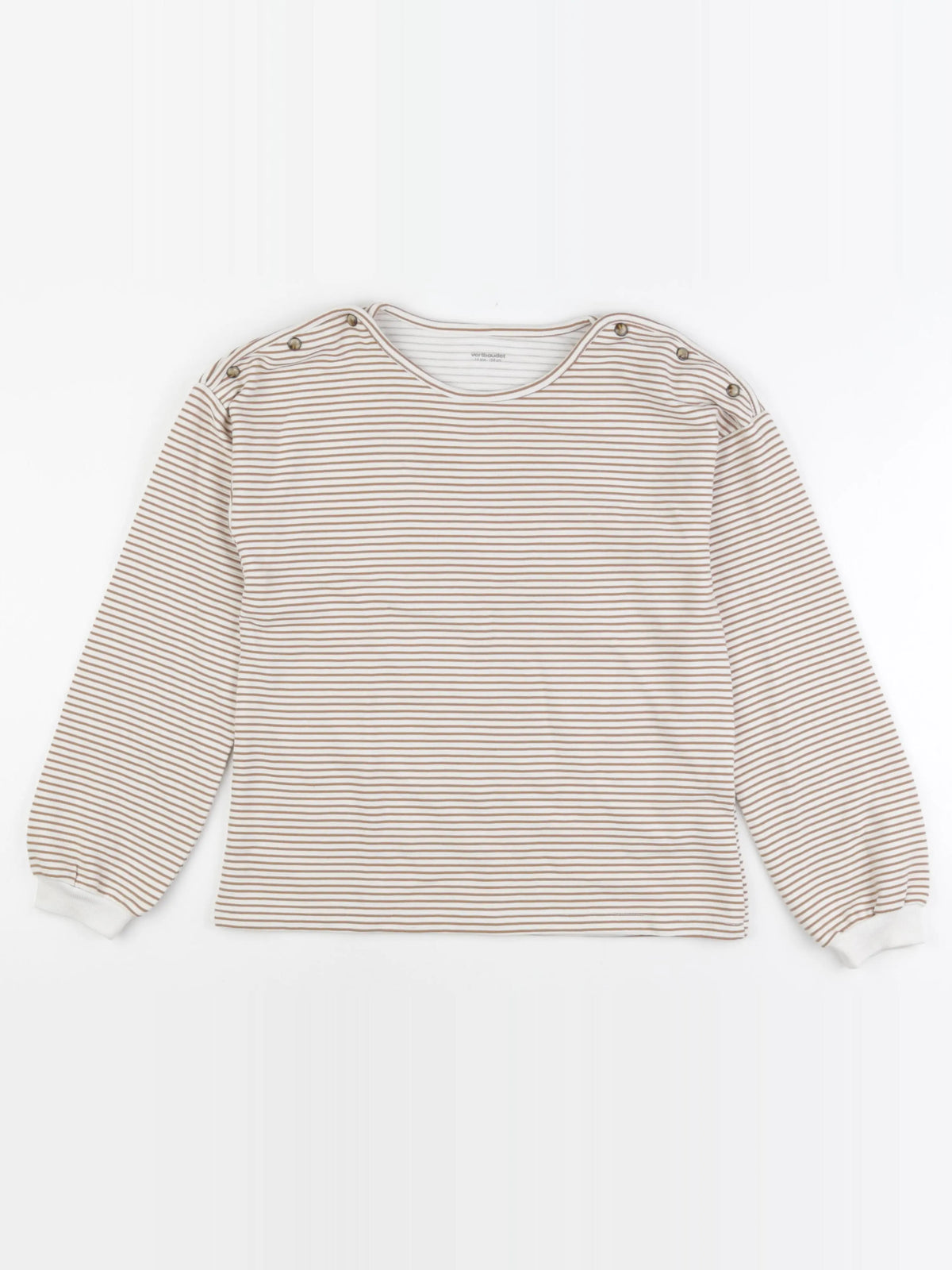 Vertbaudet - sweat beige - 14 ans