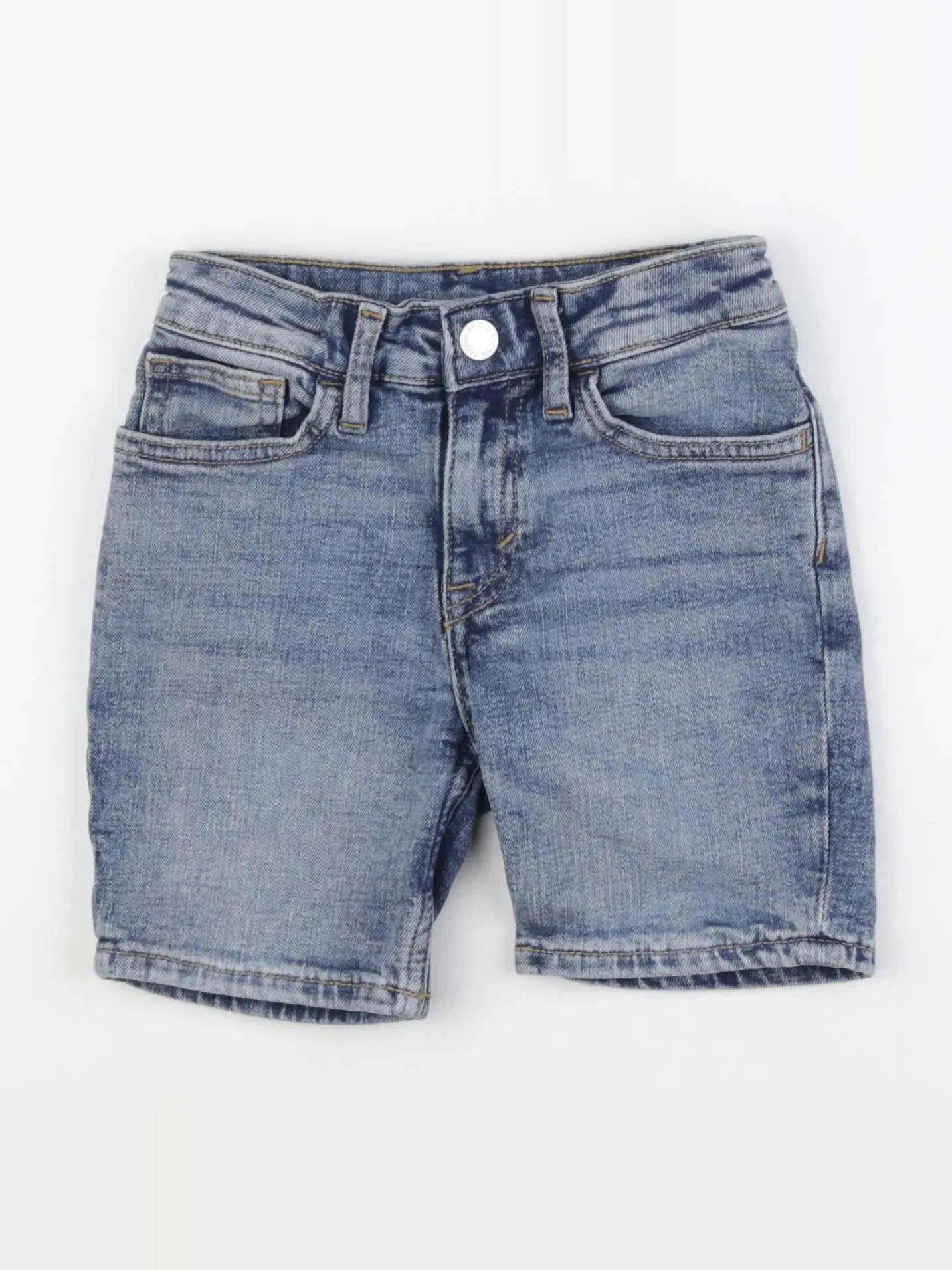 H&M - short bleu - 3/4 ans