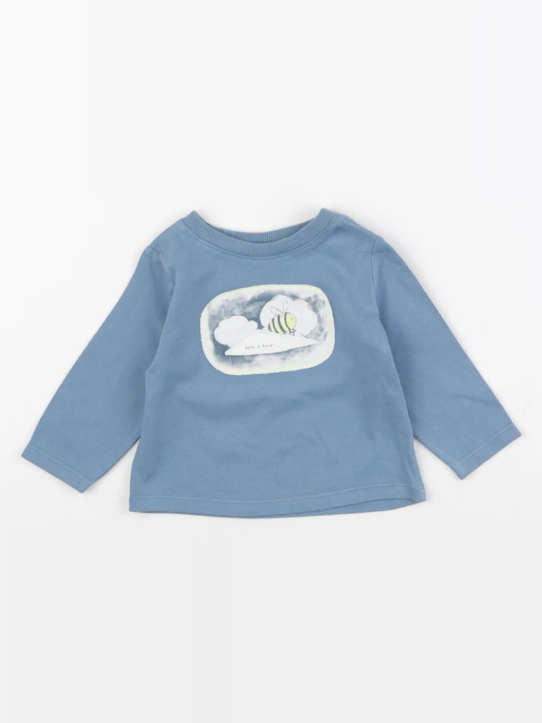 Tape à l'oeil - tee-shirt bleu - 6 mois