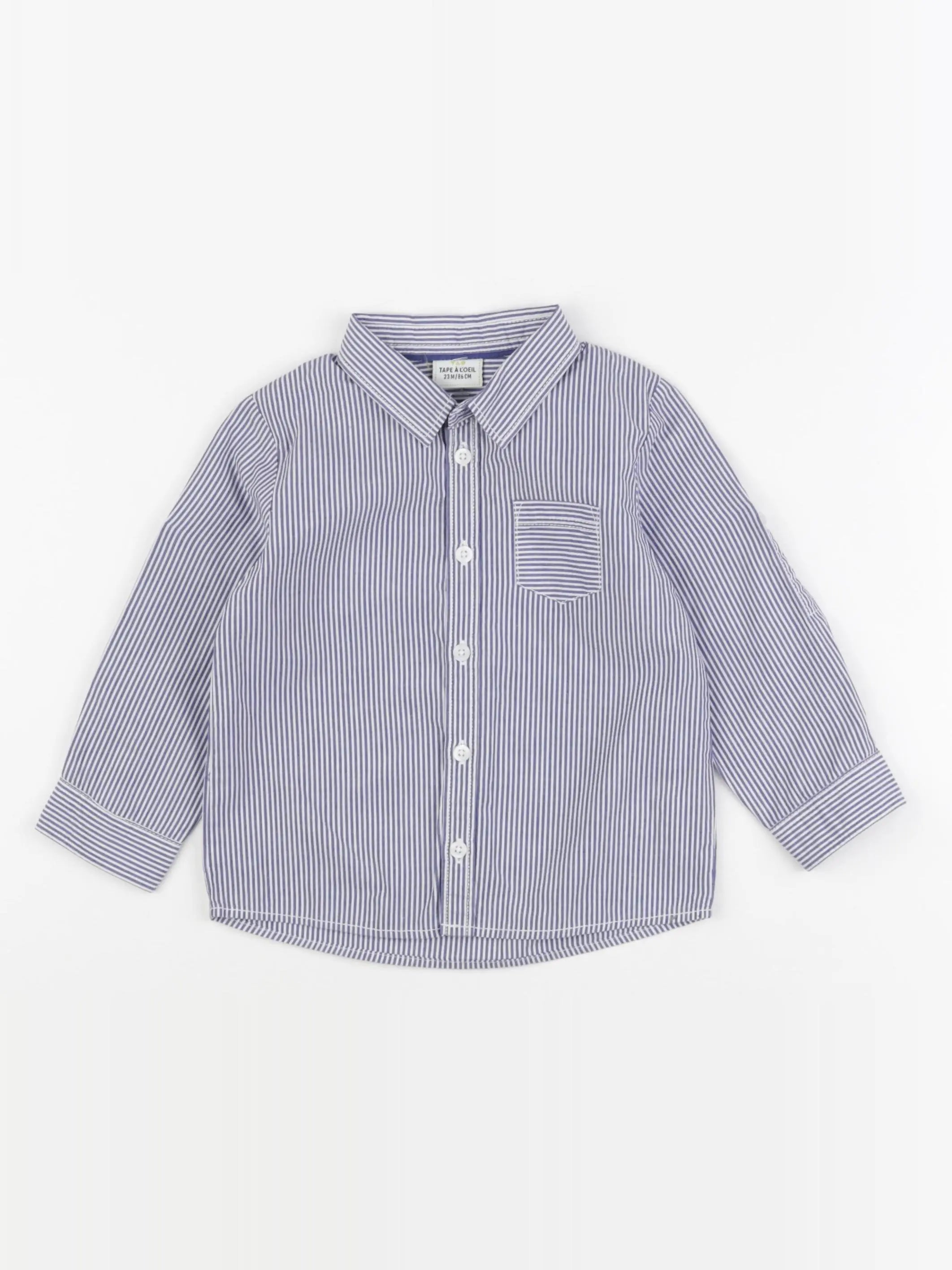 Tape à l'oeil - chemise blanc, bleu - 24 mois