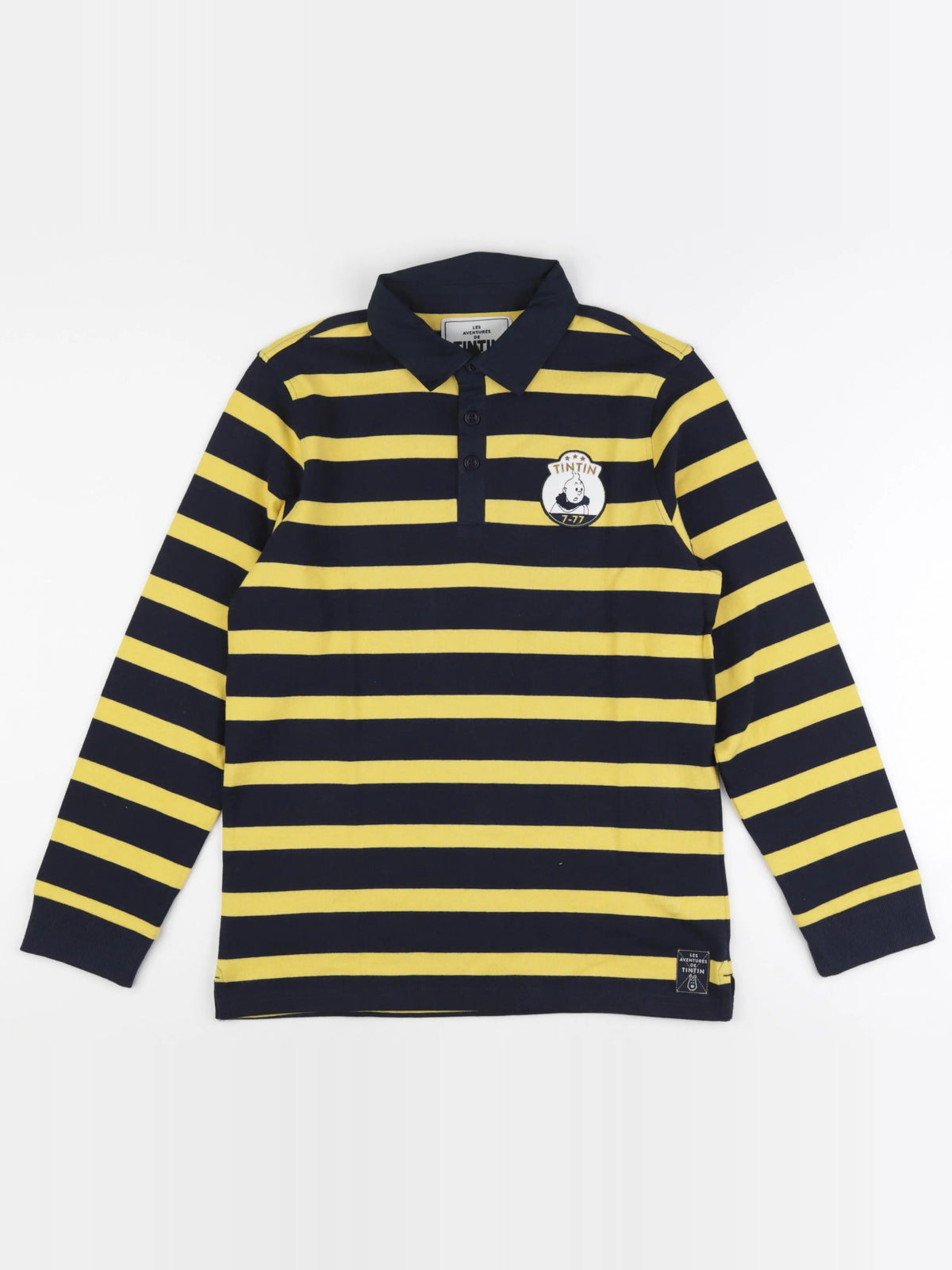 Cyrillus - polo jaune, bleu - 14 ans