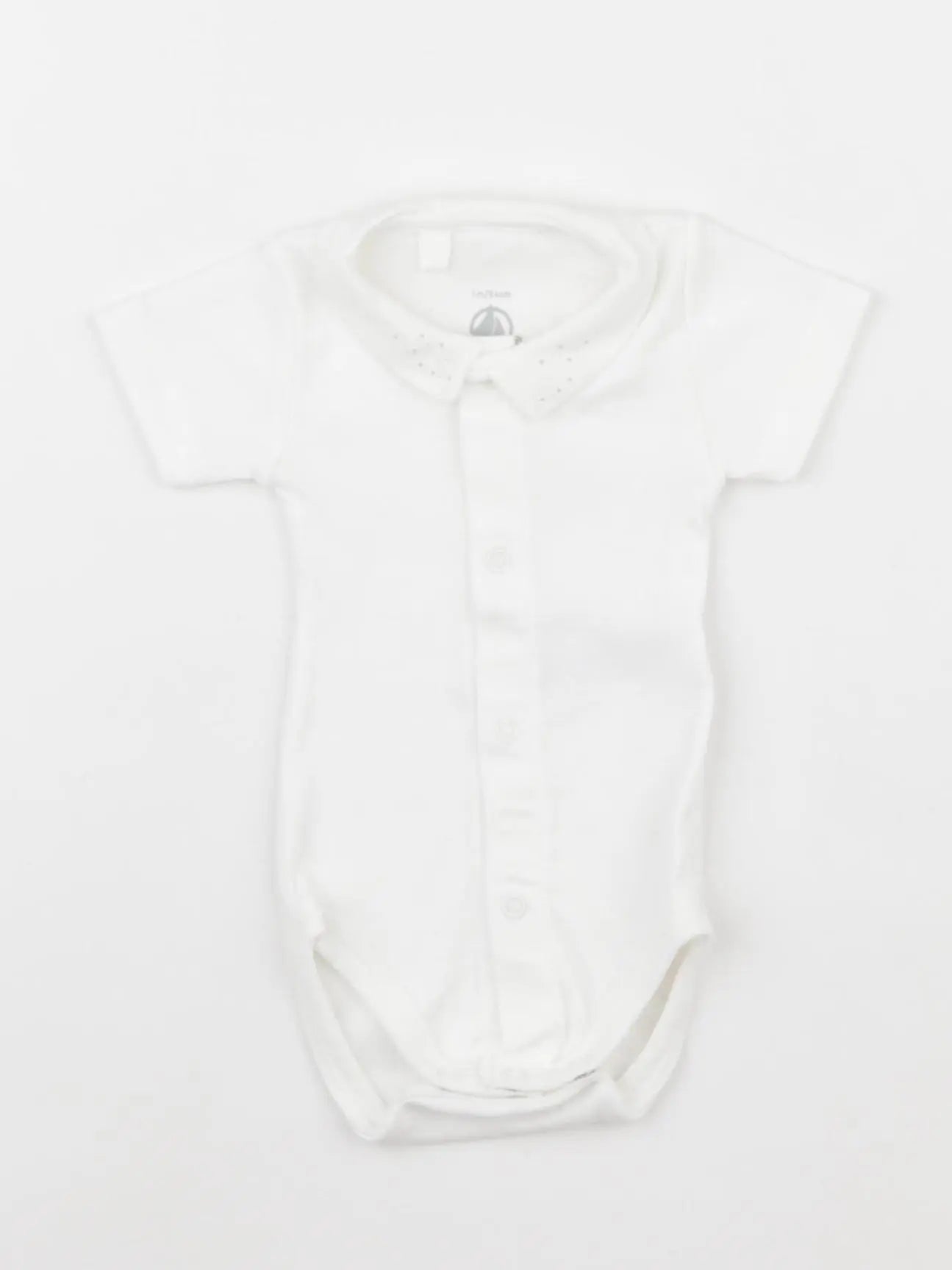 Petit Bateau - body à col blanc - 1 mois