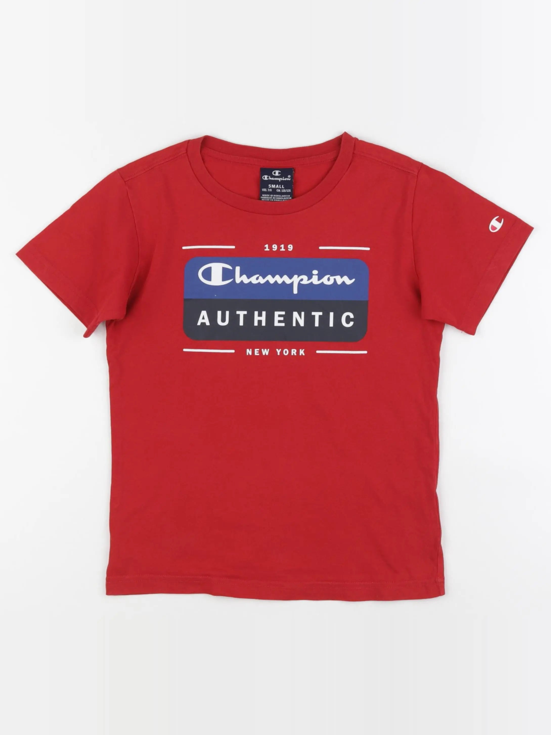 Champion  - tee-shirt rouge - 7/8 ans