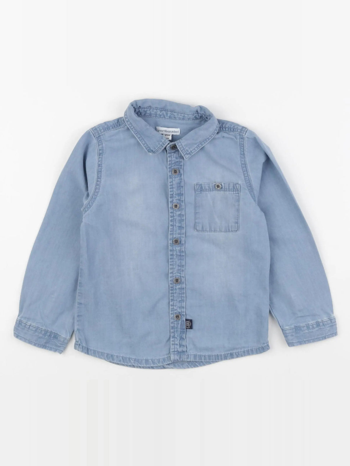 Vertbaudet - chemise bleu - 36 mois