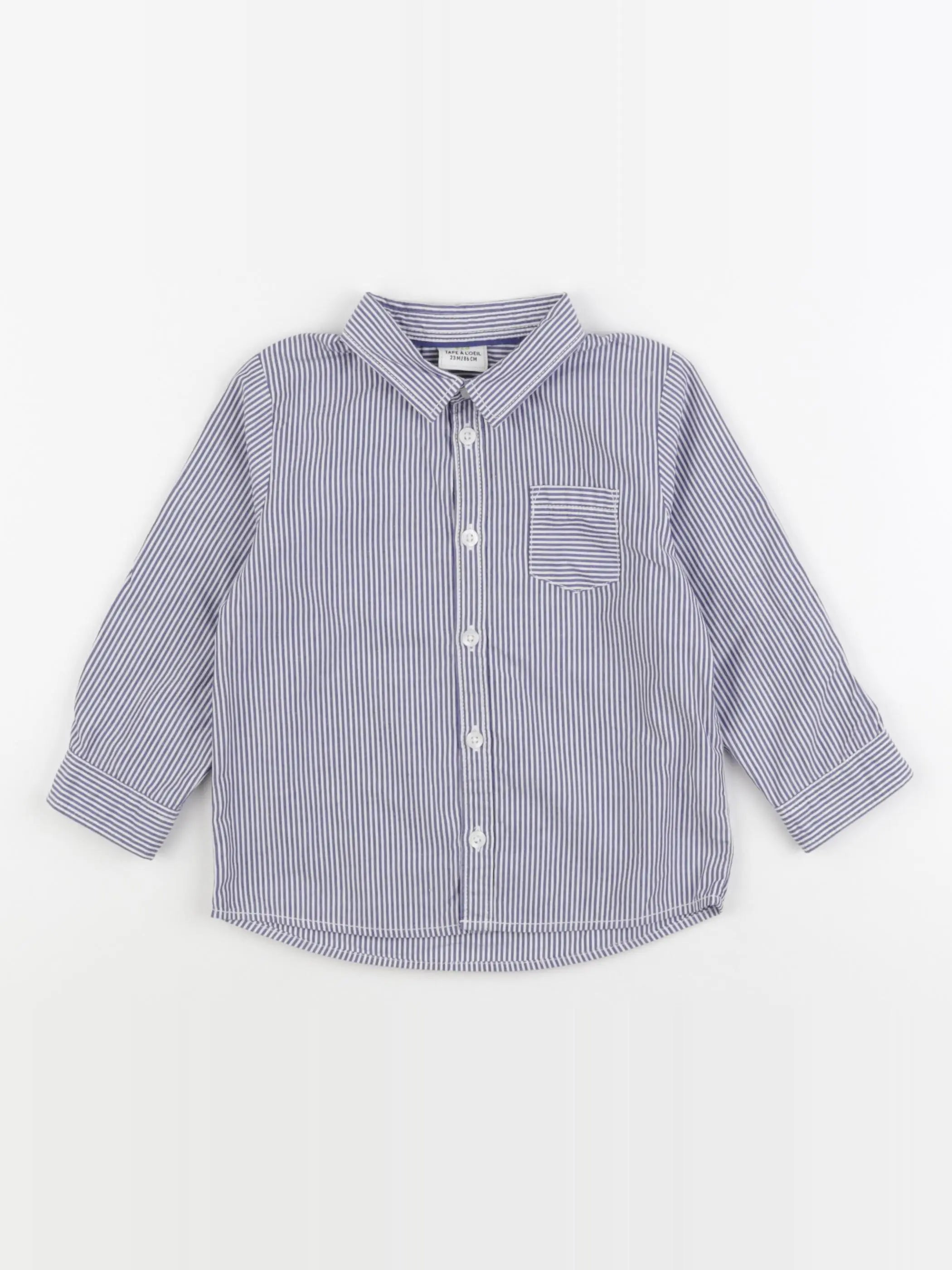Tape à l'oeil - chemise blanc, bleu - 24 mois