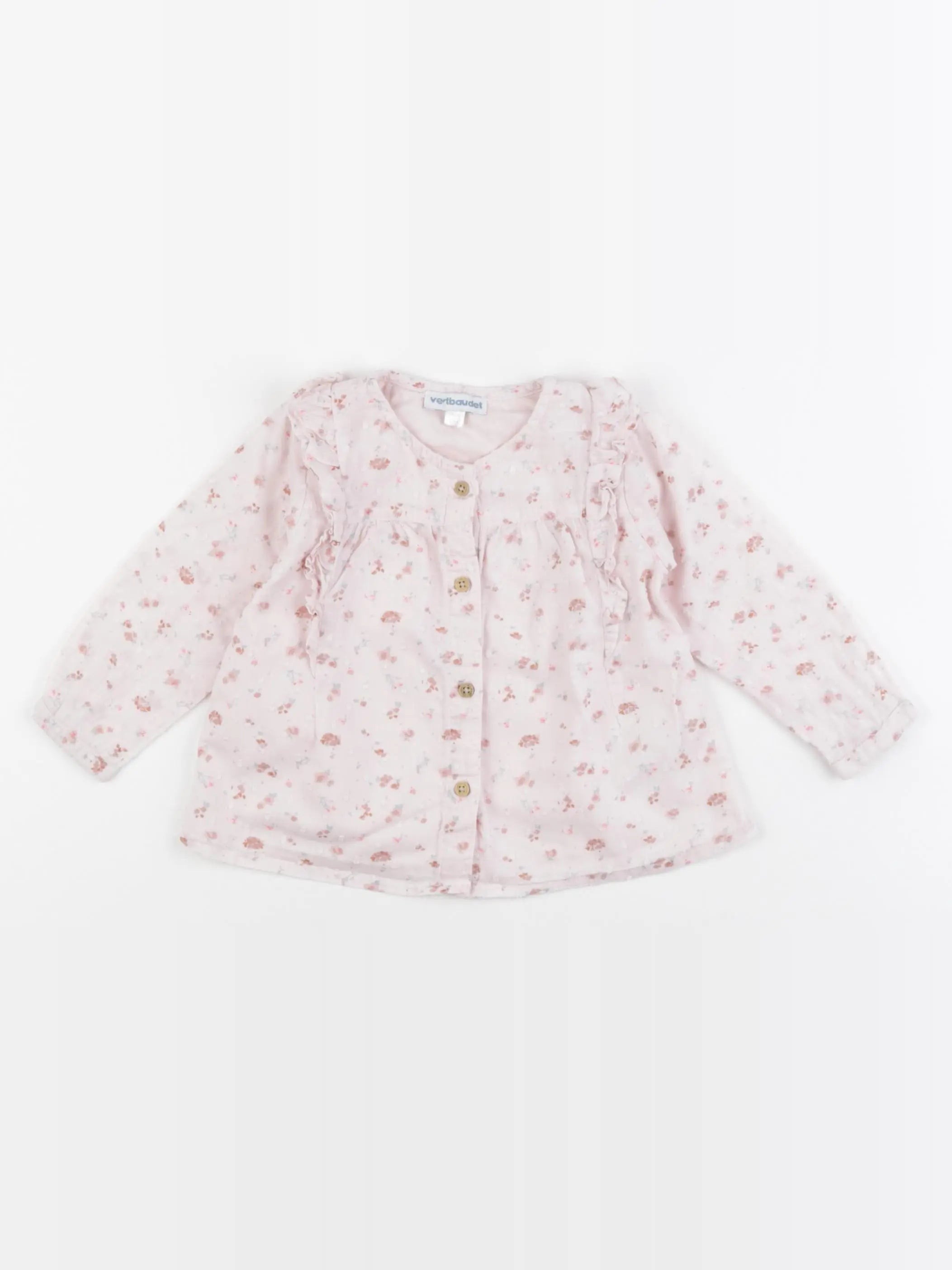 Vertbaudet - blouse rose - 12 mois