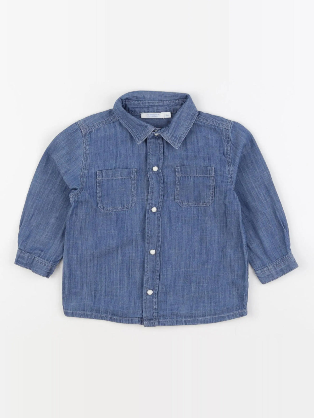 Boutchou - chemise bleu - 18 mois