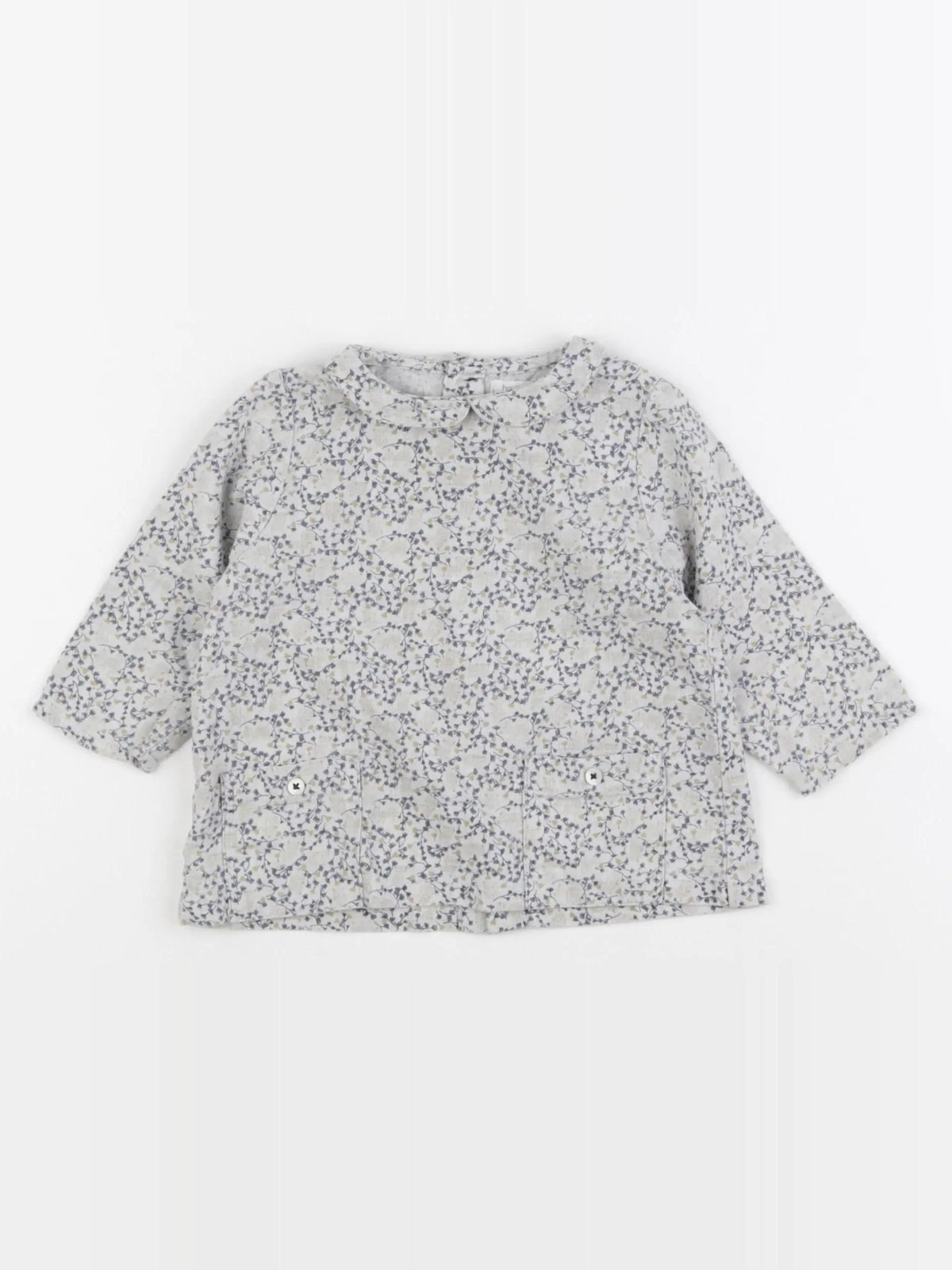 Boutchou - blouse gris - 12 mois