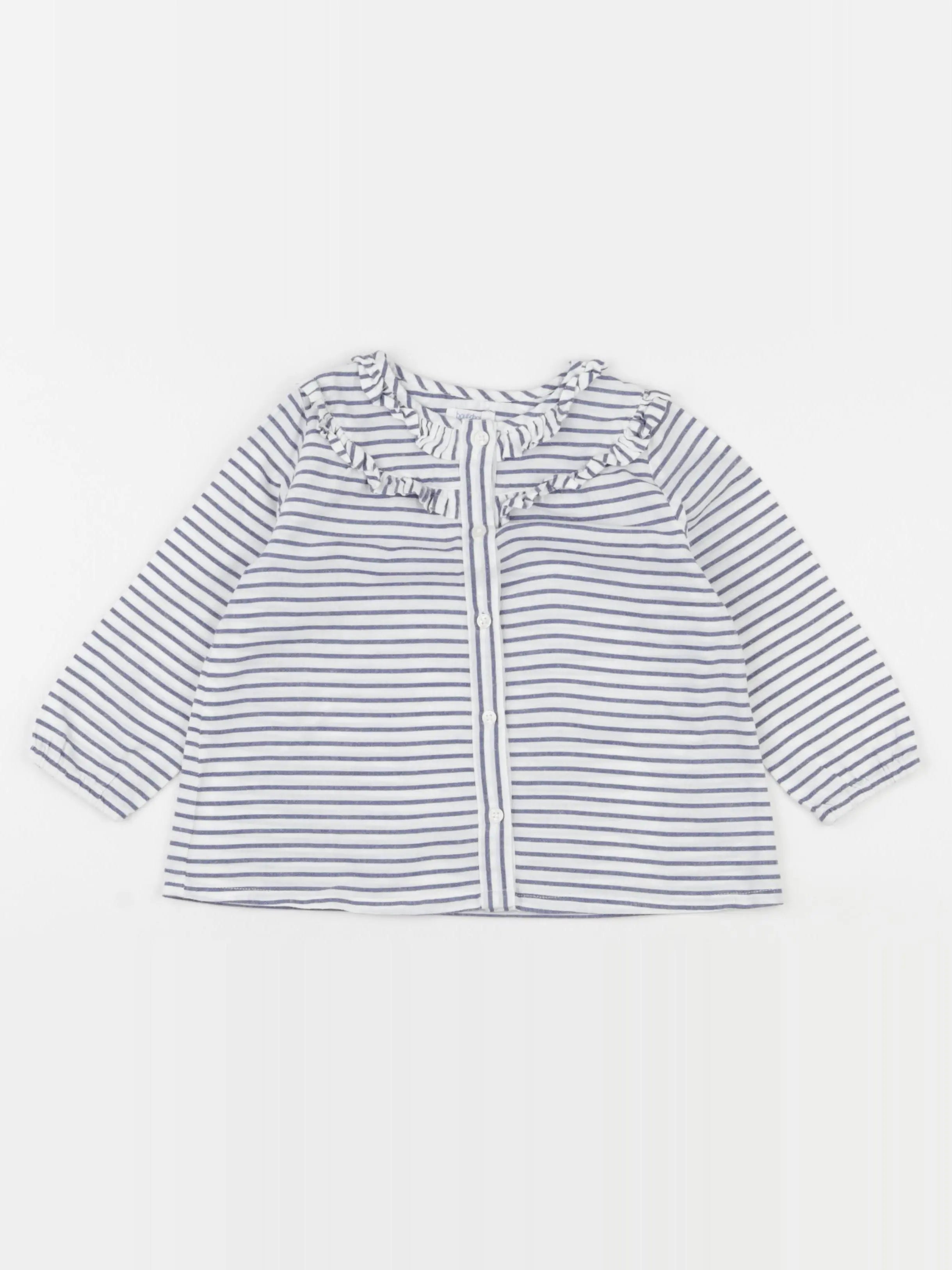 Boutchou - blouse blanc, bleu - 24 mois
