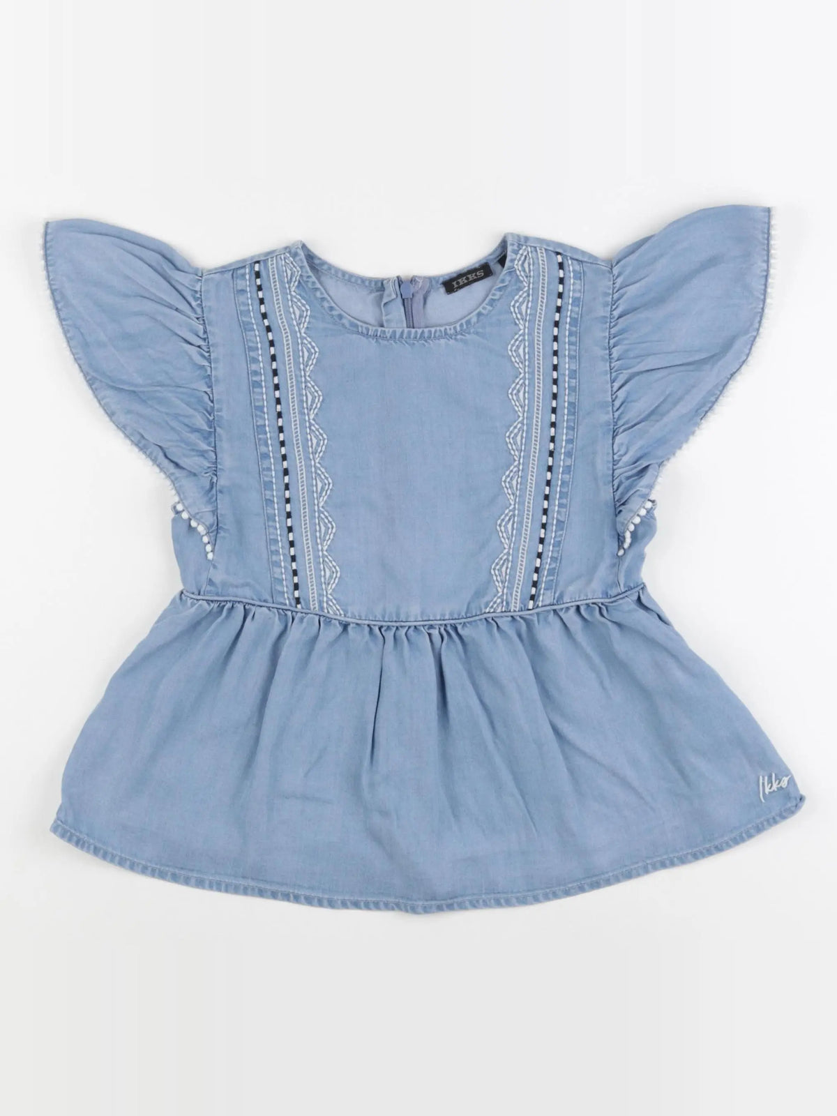 IKKS - blouse bleu - 8 ans
