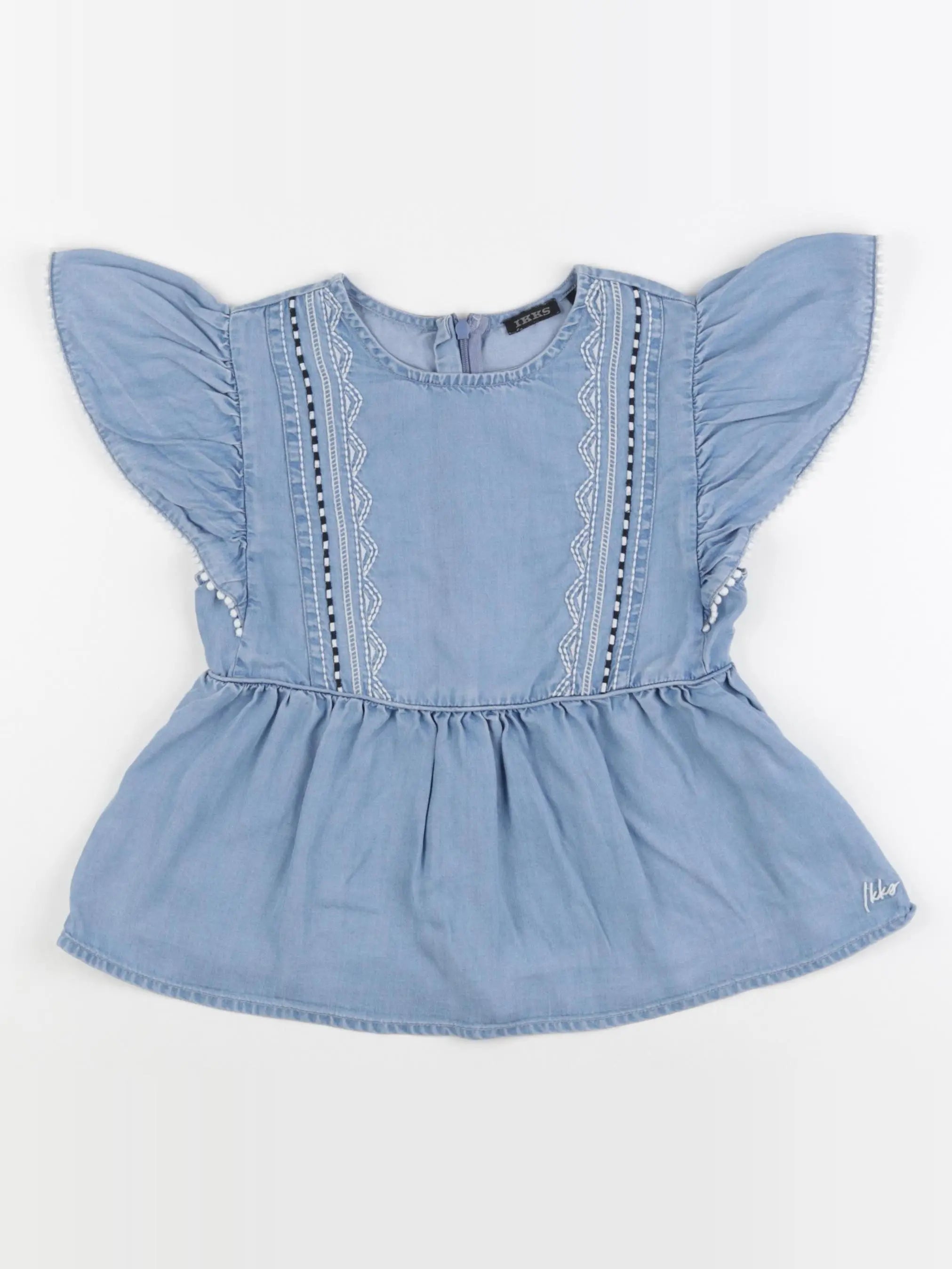 IKKS - blouse bleu - 8 ans