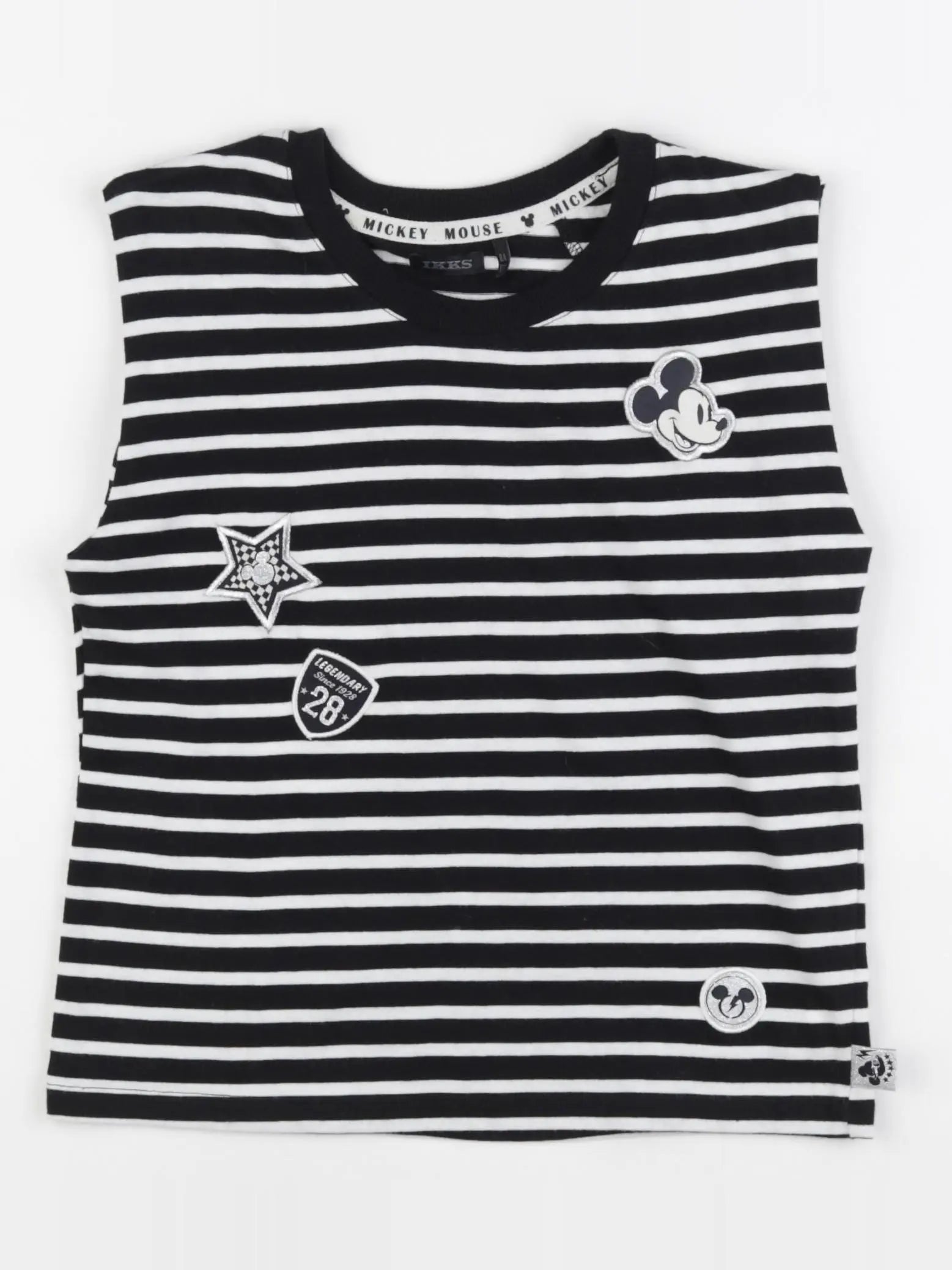 IKKS - tee-shirt noir, blanc - 8 ans