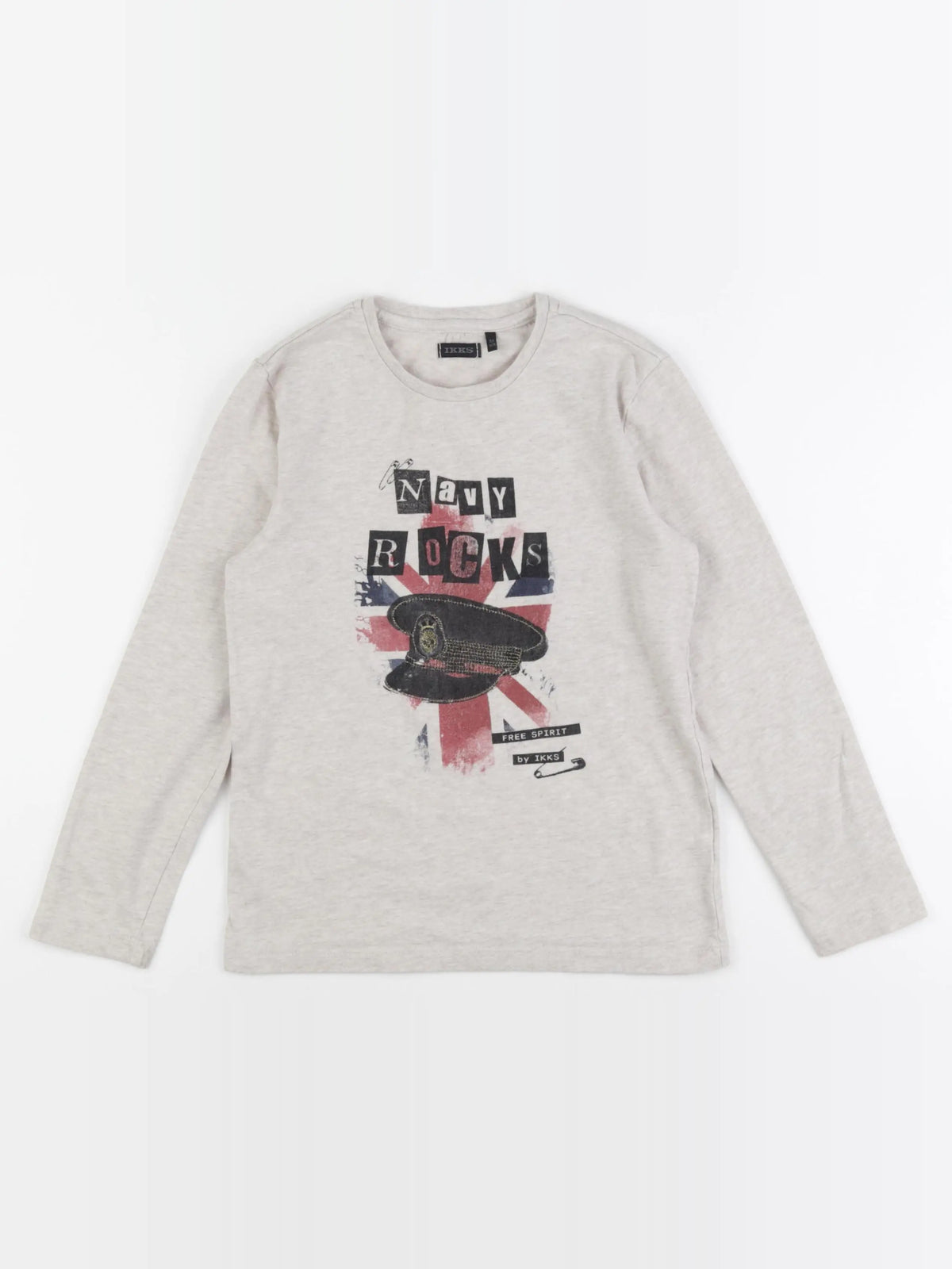 IKKS - tee-shirt gris - 8 ans