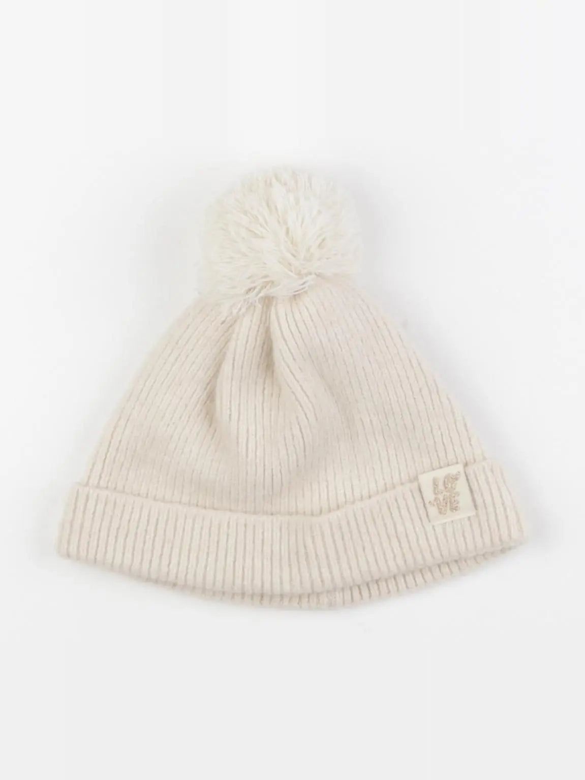 Vertbaudet - bonnet beige - 8/10 ans