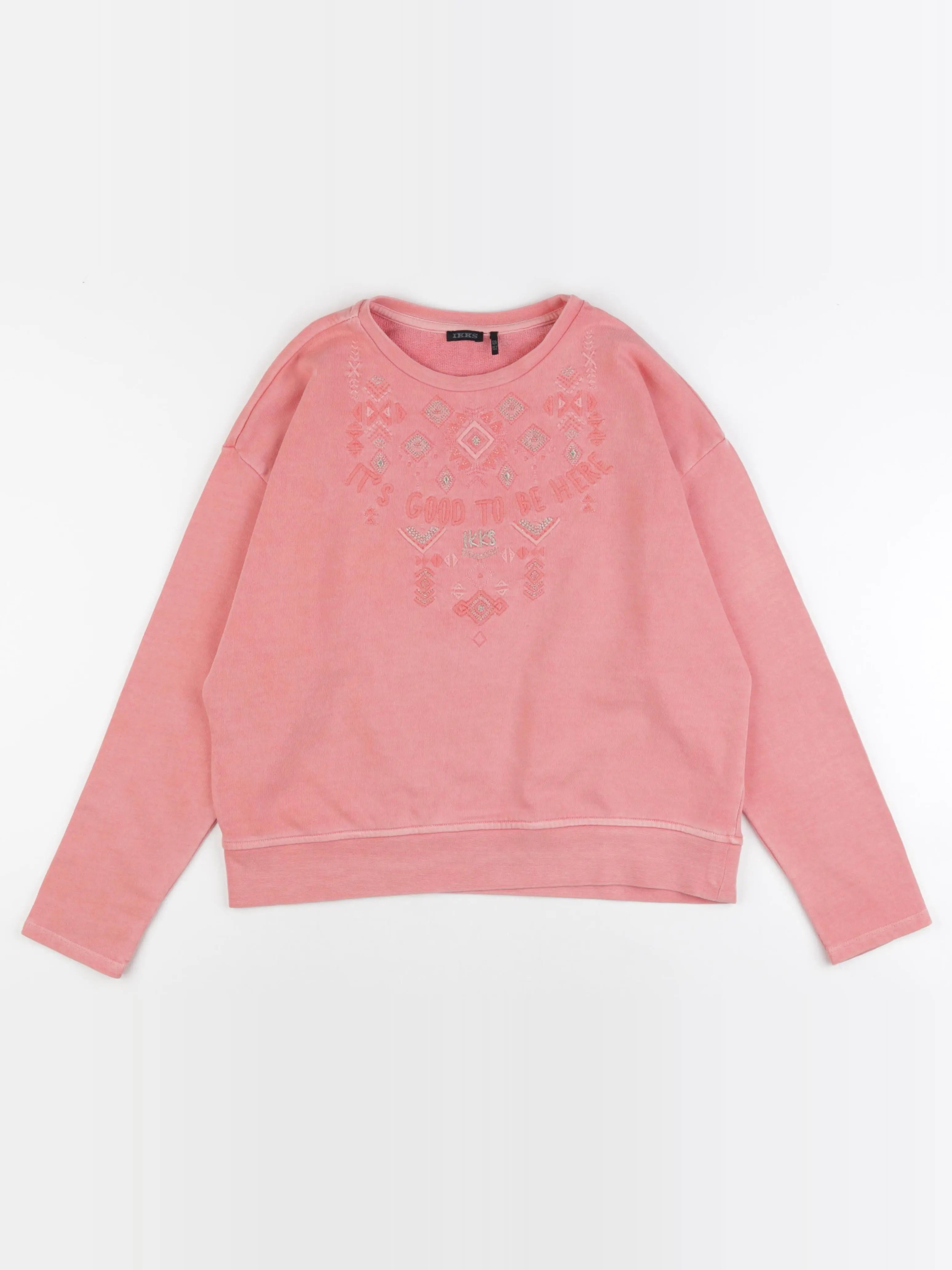 IKKS - sweat rose - 12 ans