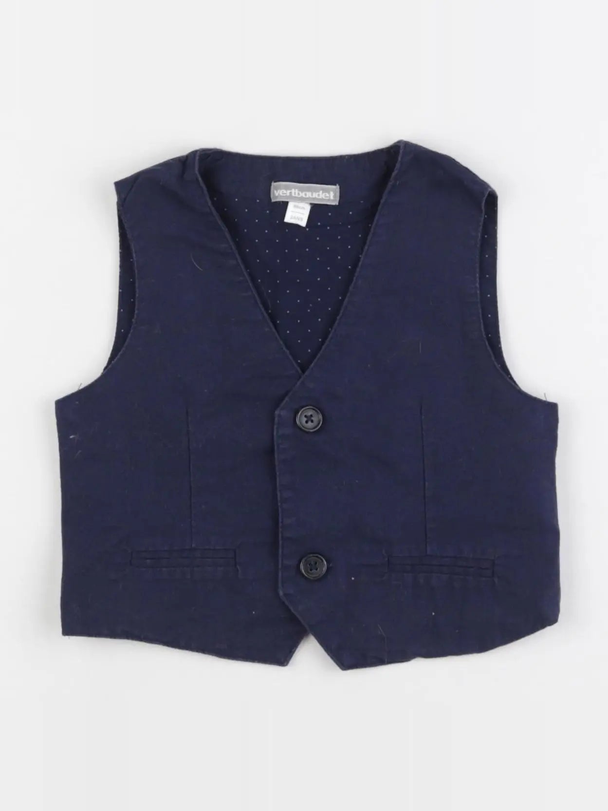 Vertbaudet - gilet bleu - 2 ans