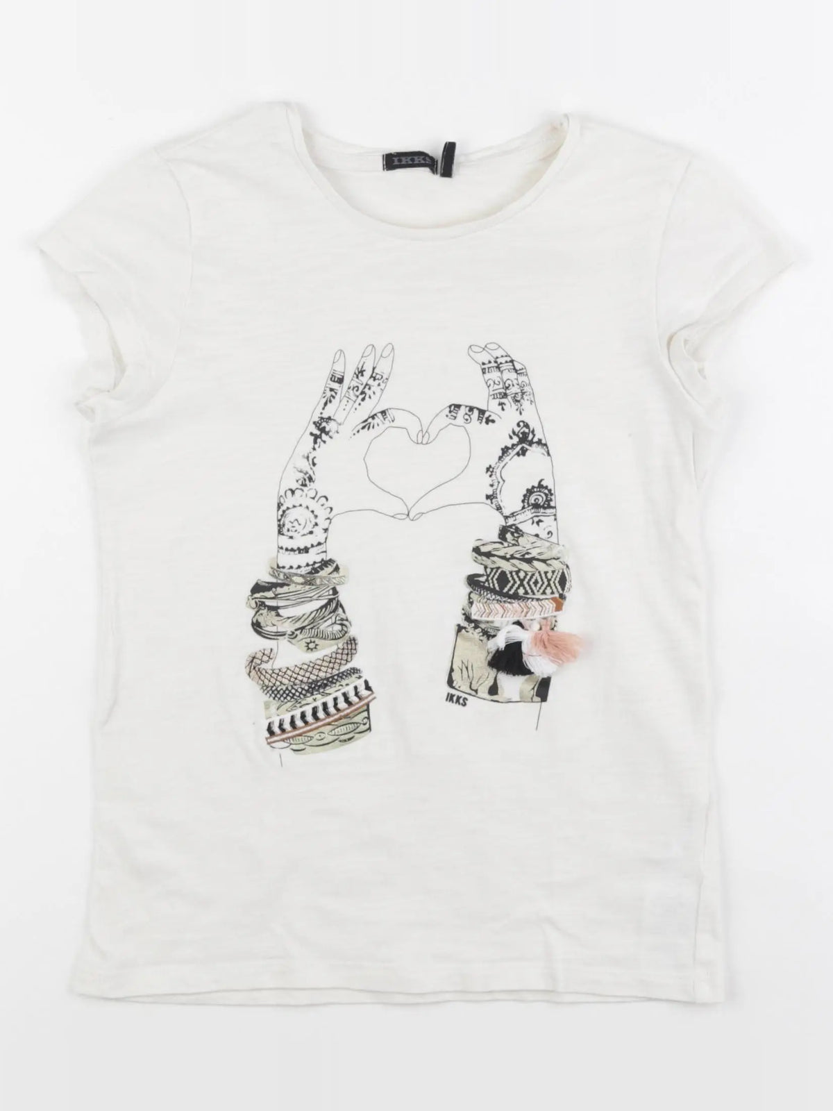 IKKS - tee-shirt blanc - 10 ans