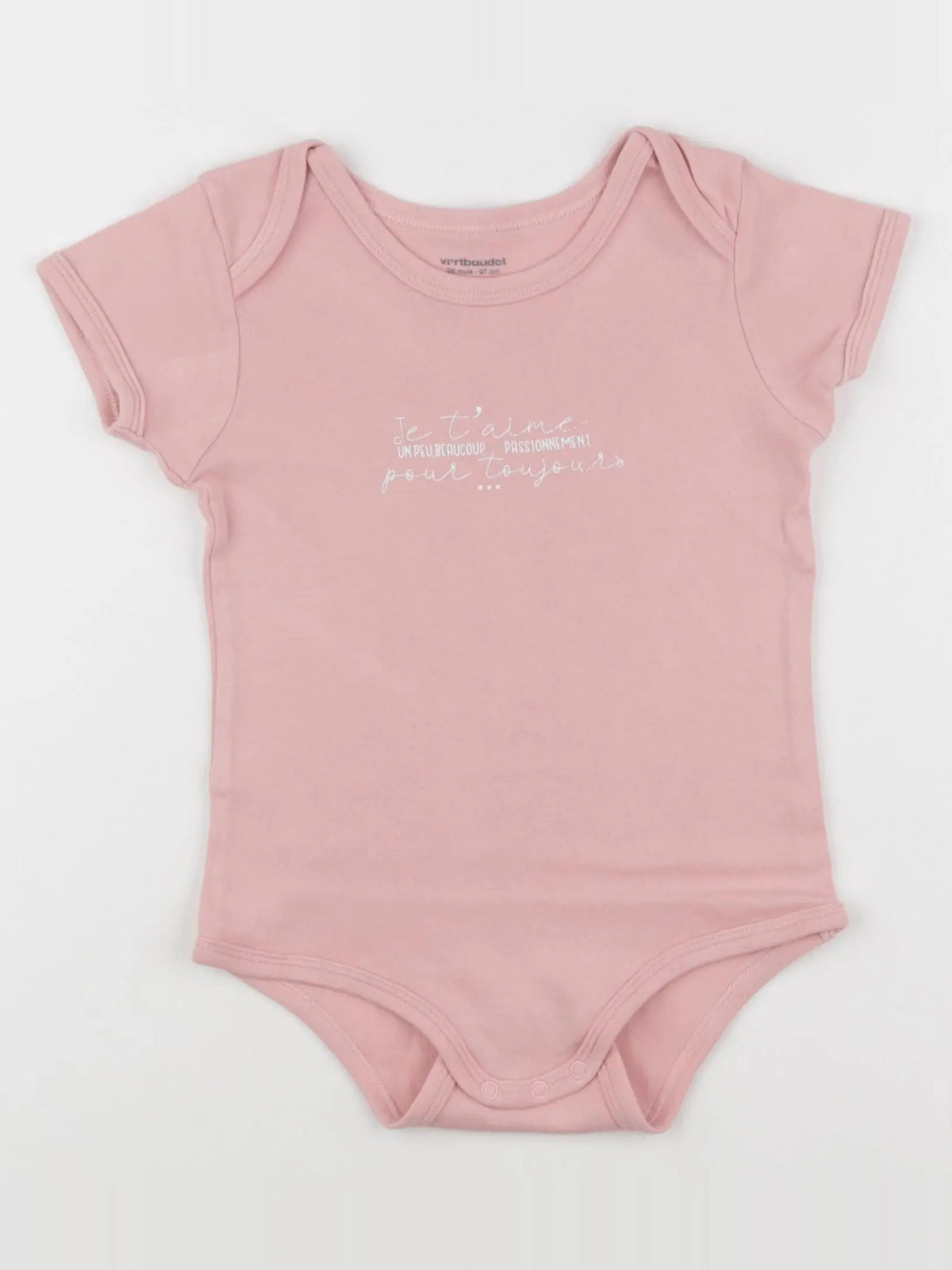 Vertbaudet - body rose - 36 mois