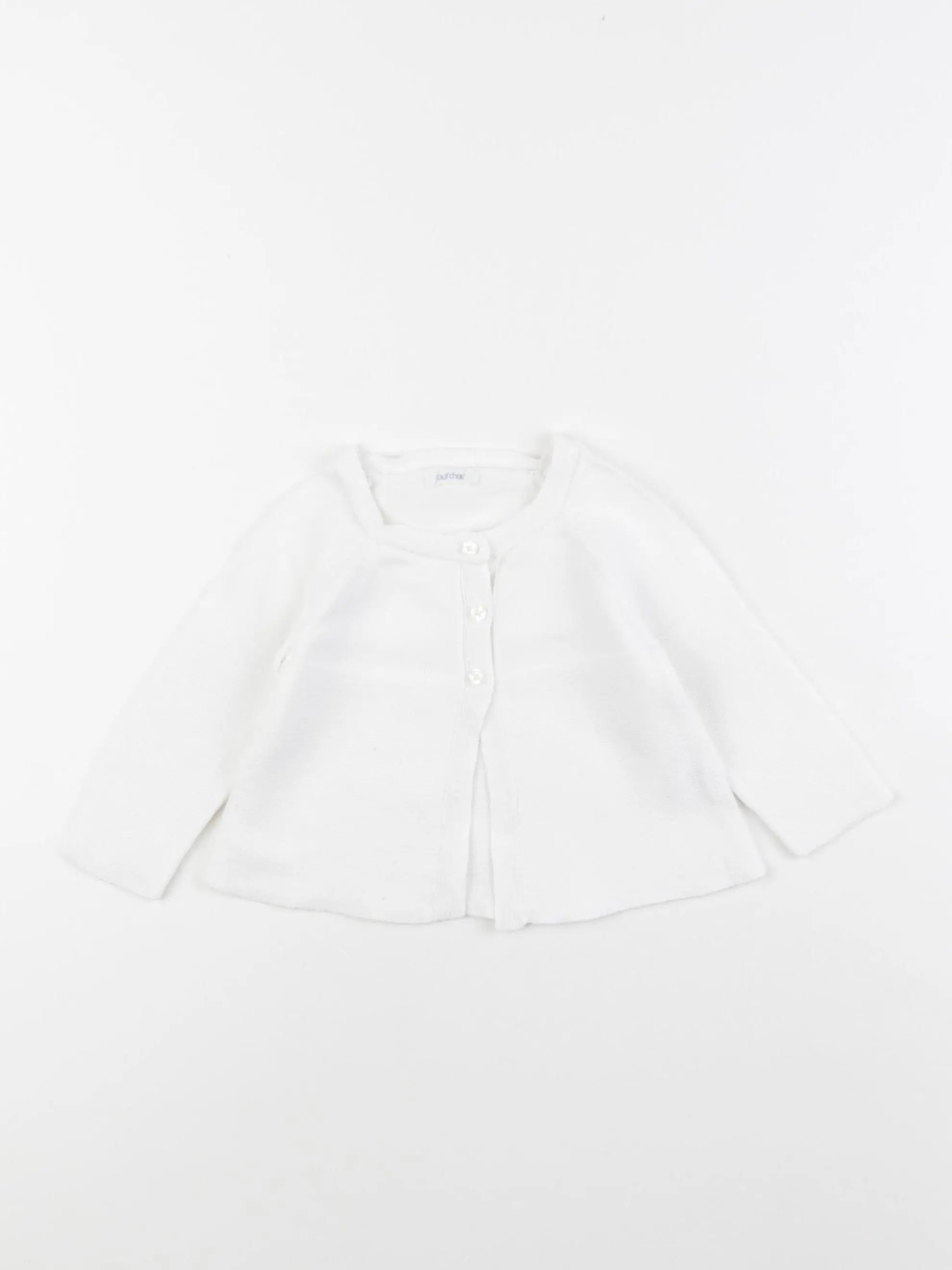 Boutchou - gilet blanc - 6 mois