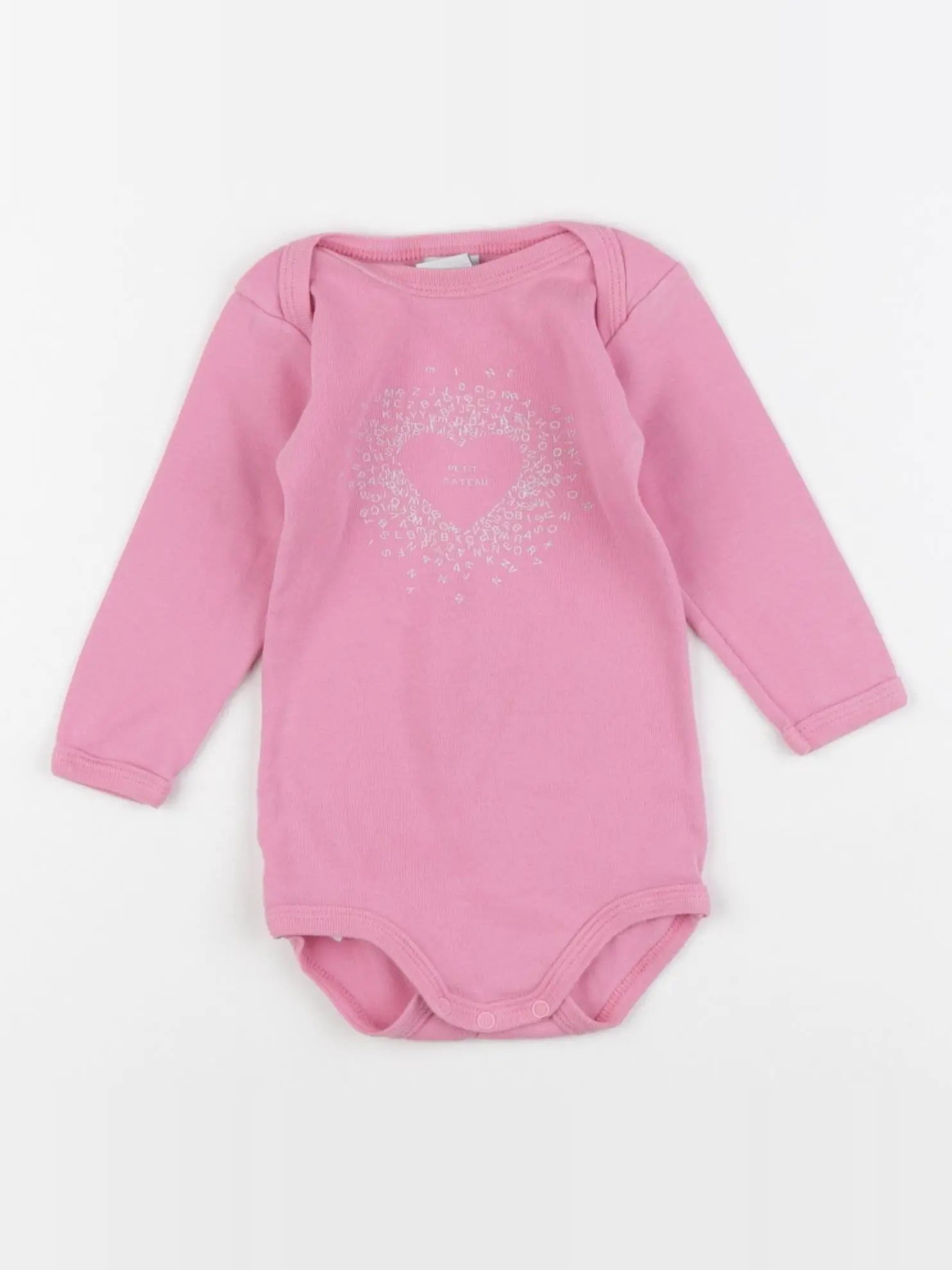 Petit Bateau - body rose - 6 mois