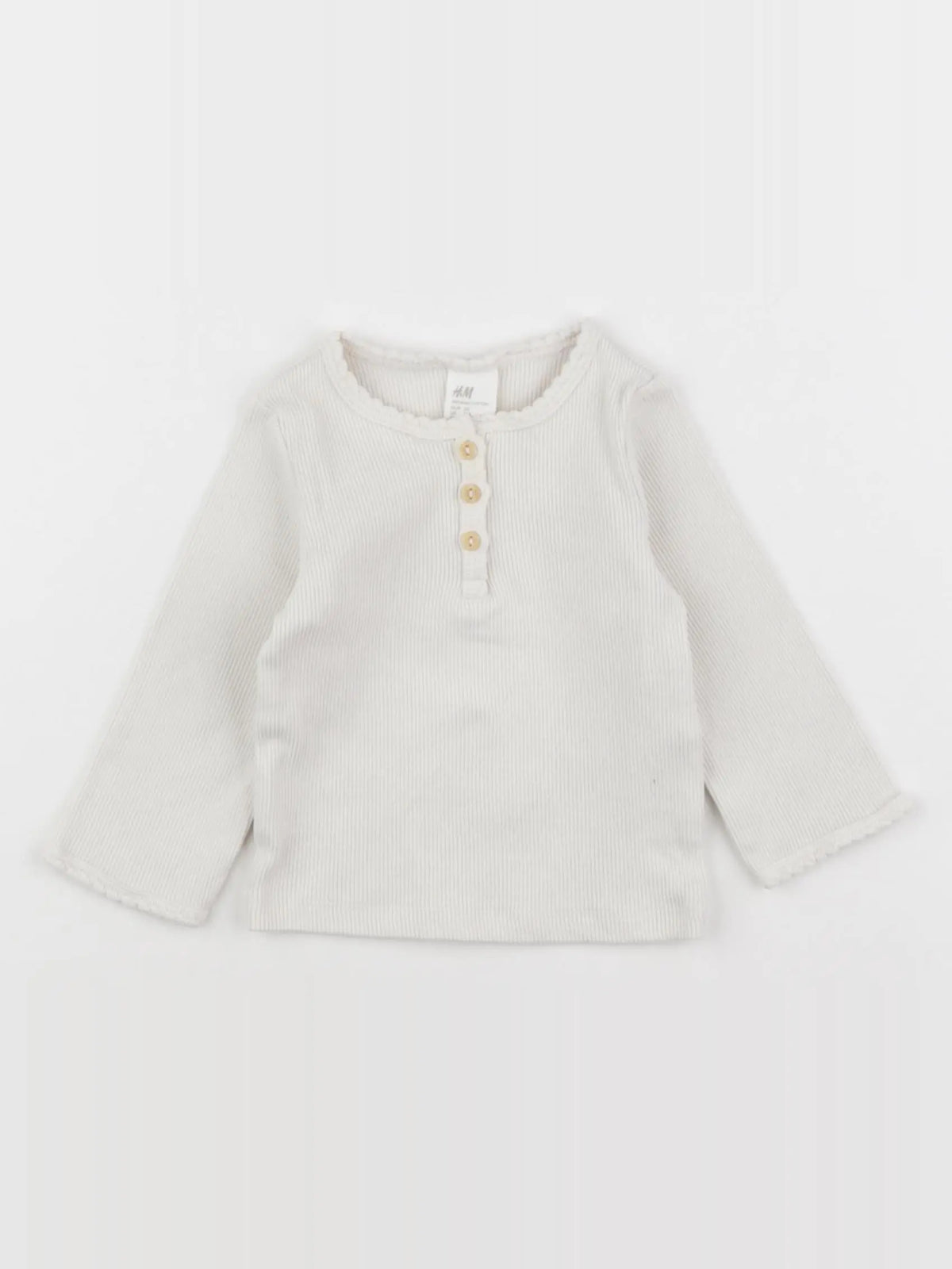 H&M - tee-shirt beige - 3 mois