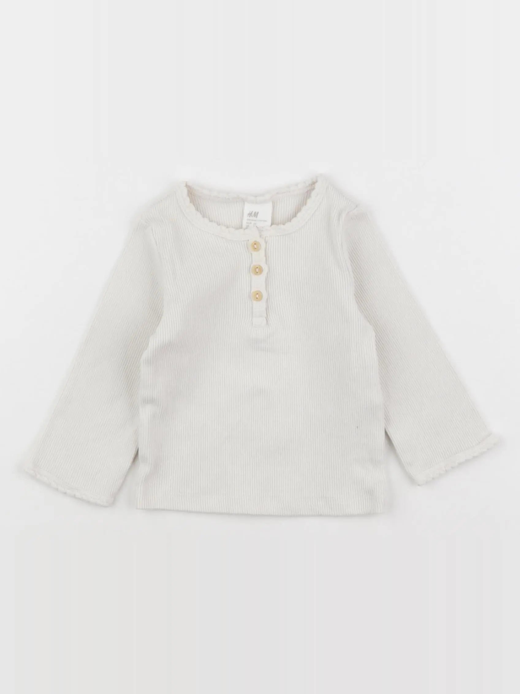H&M - tee-shirt beige - 3 mois