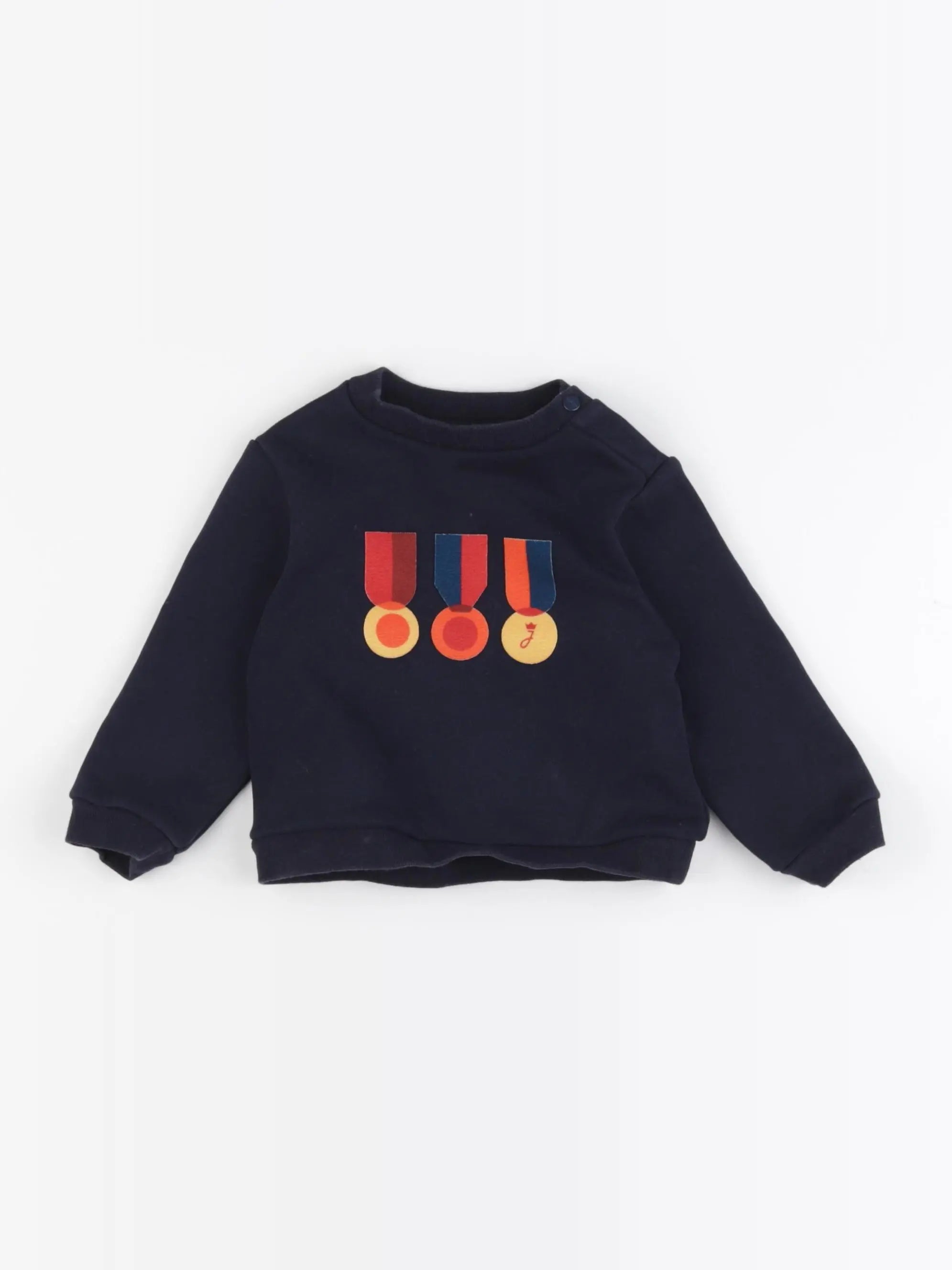 Jacadi - sweat bleu - 12 mois