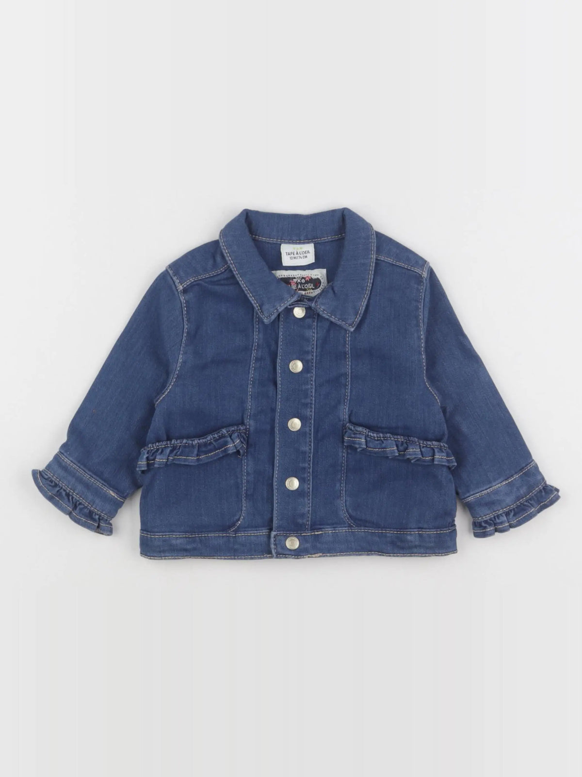 Tape à l'oeil - veste imprimé au dos bleu - 12 mois