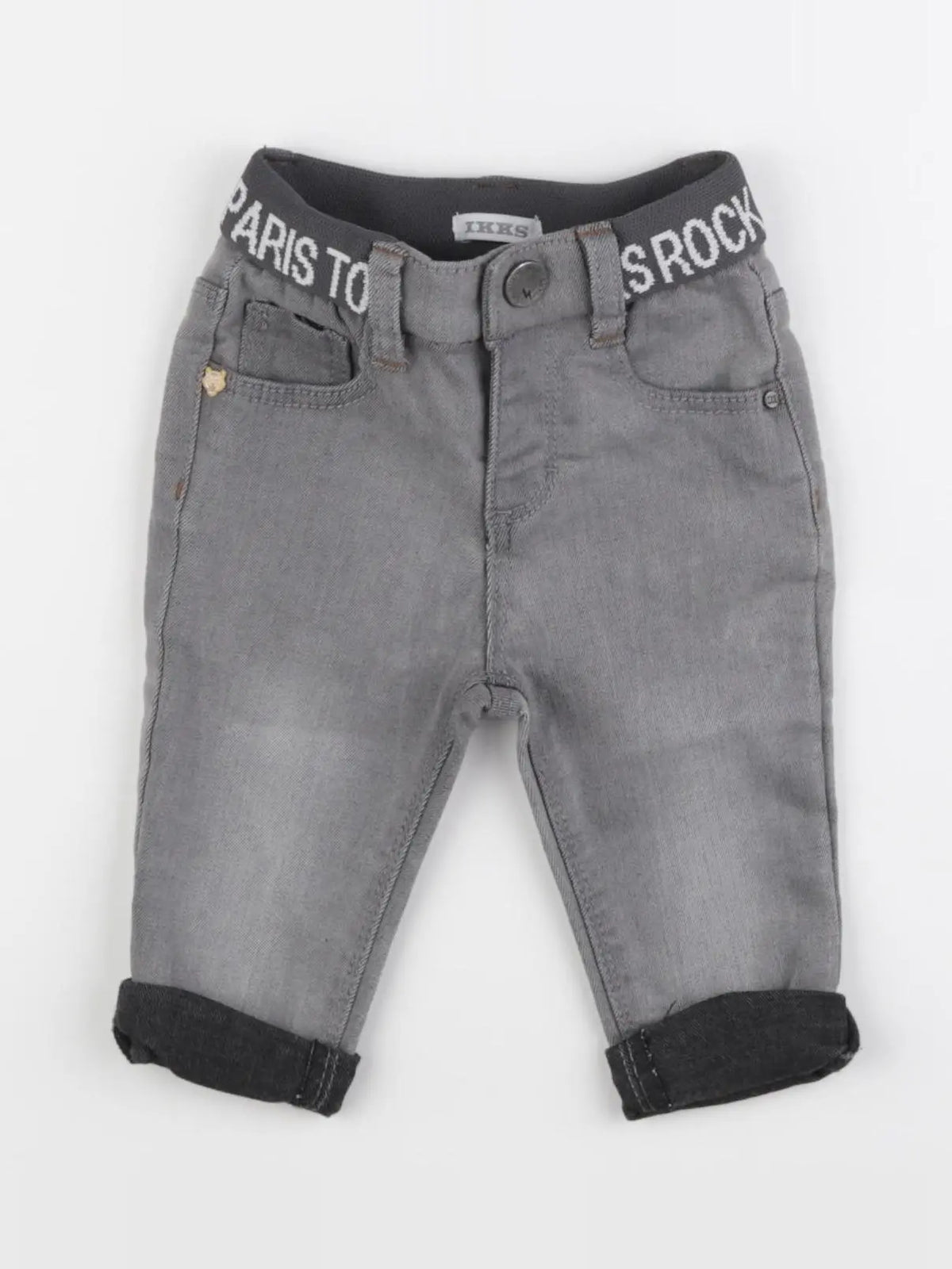 IKKS - jean gris - 6 mois
