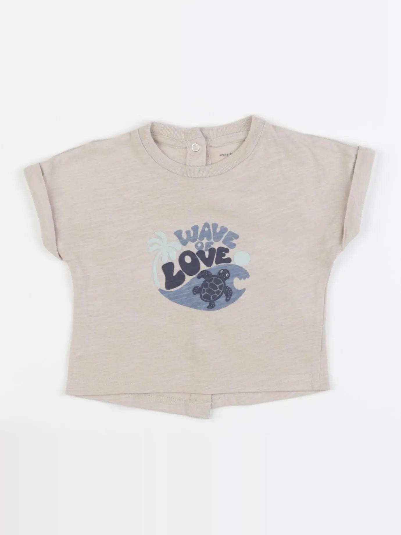 Vertbaudet - tee-shirt marron - 3 mois