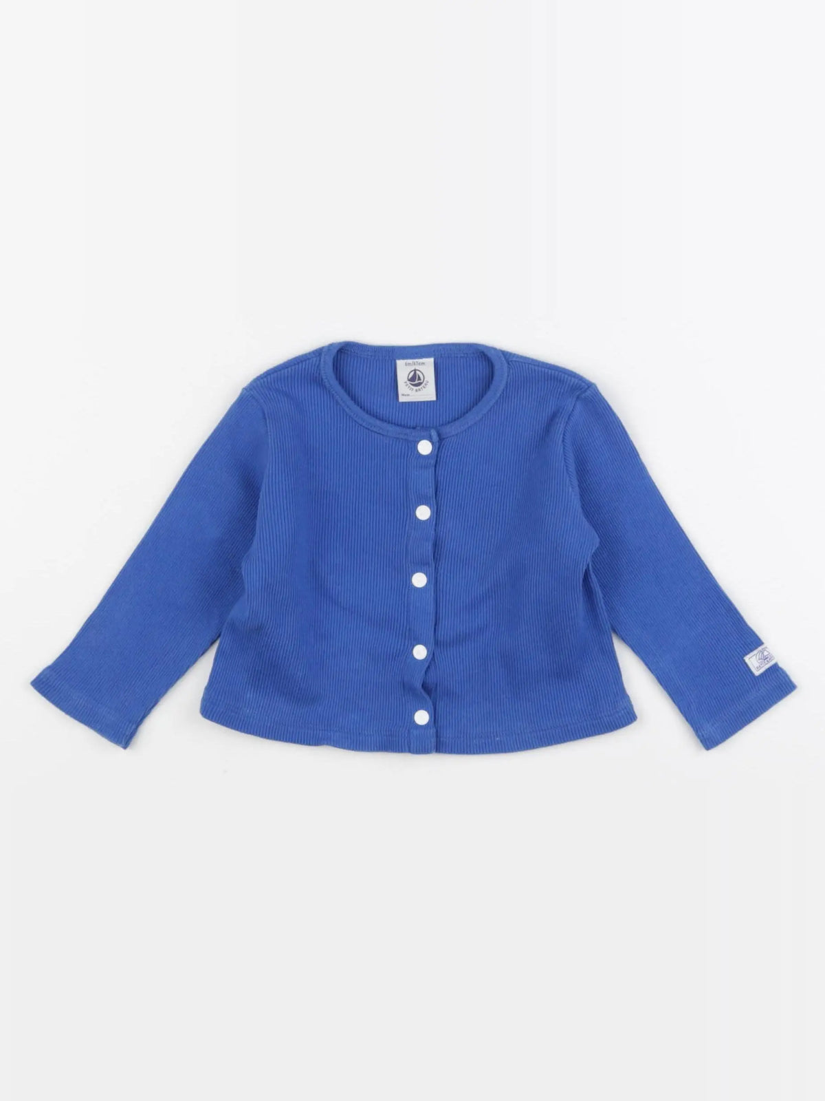Petit Bateau - tee-shirt bleu - 6 mois