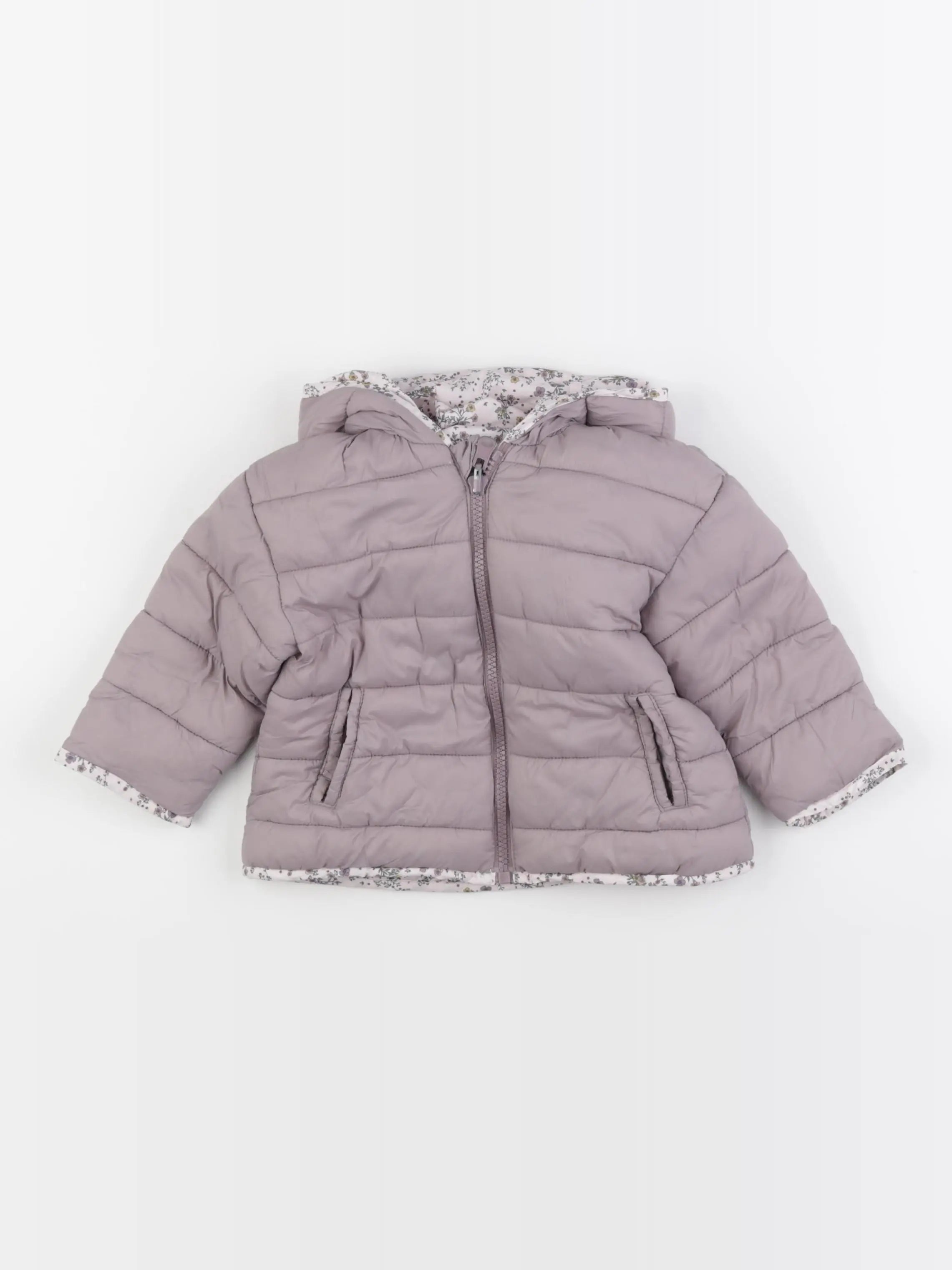 Vertbaudet - doudoune violet - 18 mois