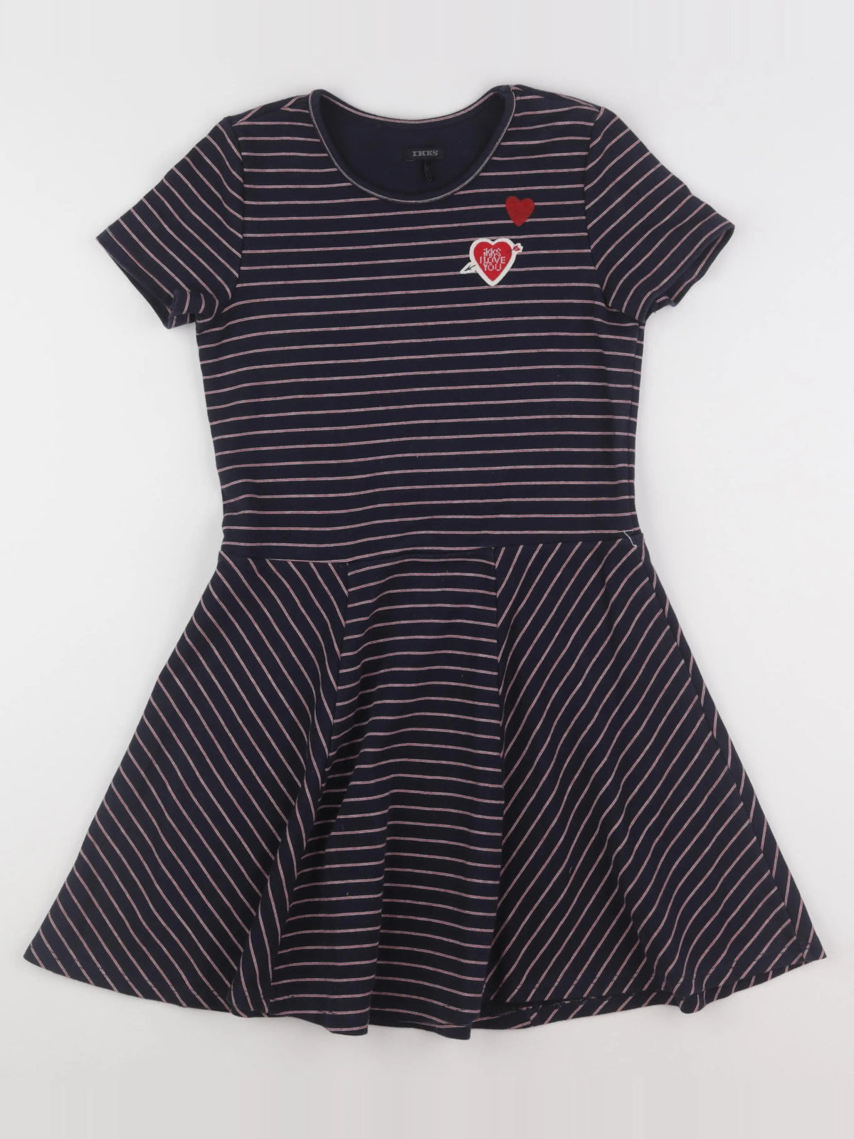 IKKS - robe bleu, rouge - 10 ans